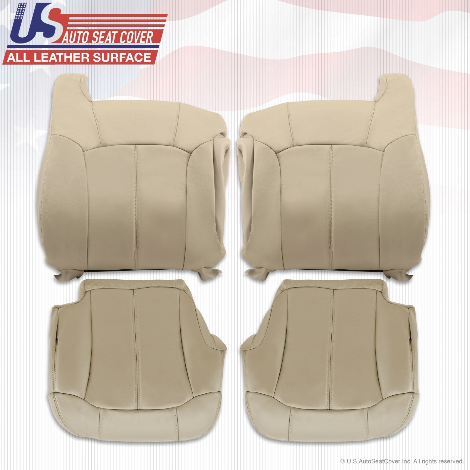 1999 2000 2001 2002 Chevy Tahoe Suburban Upholstery leather seat cover Light Tan