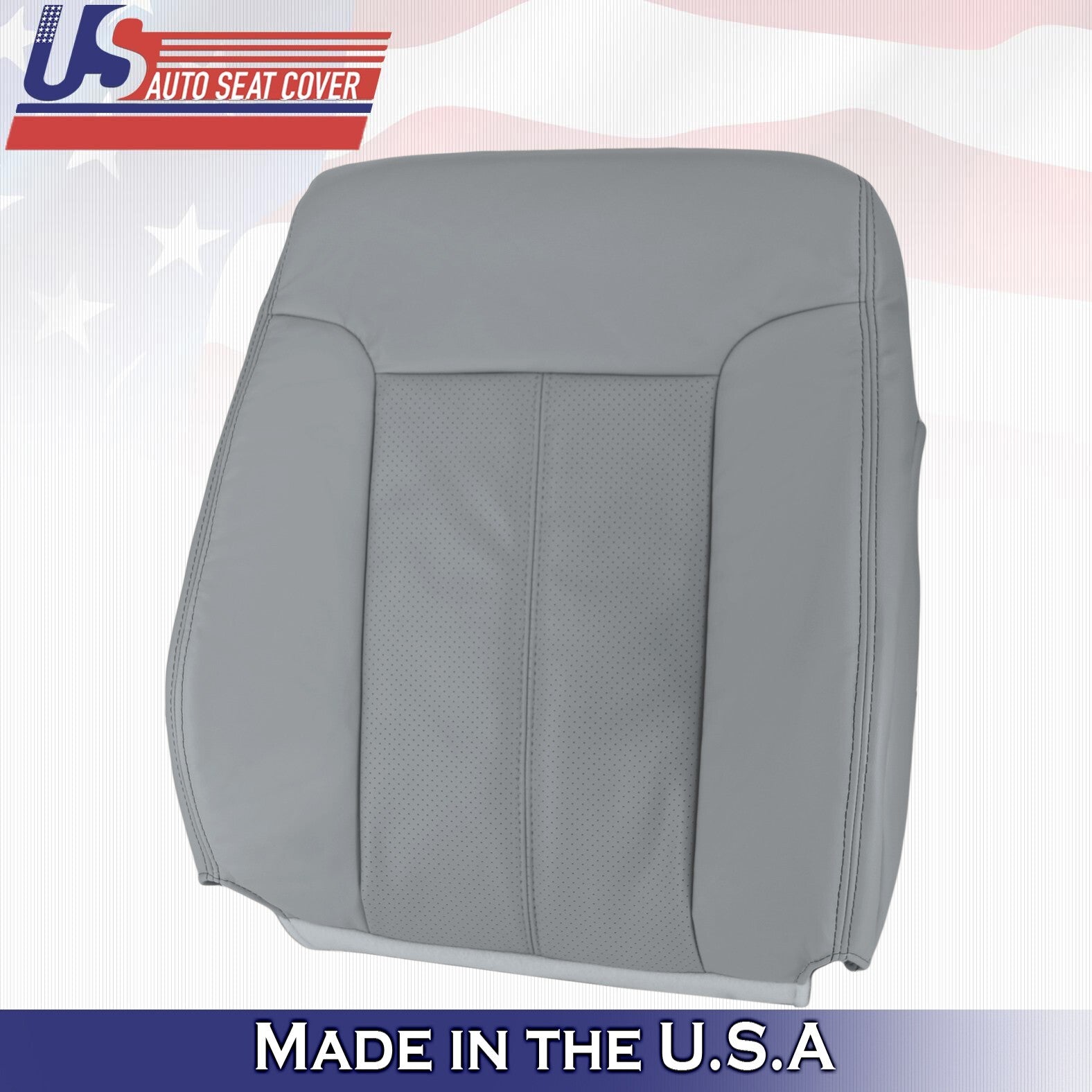 2011 2012 For Ford F450 F550 Lariat Driver & Passenger Top Leather Covers Gray