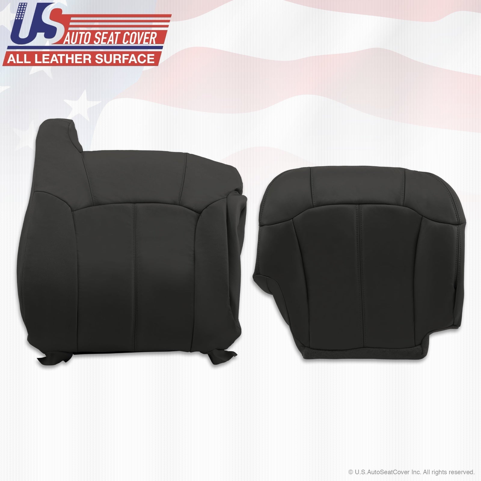 1999 2000 2001 2002 Silverado GMC Sierra Replacement leather seat cover Graphite