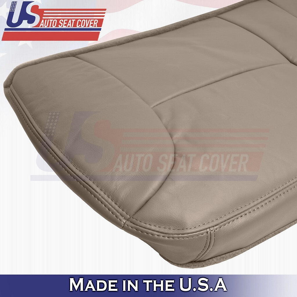 1995 to 1999 For Chevy Silverado Rear Bench Bottom & Top Leather Cover Med Tan