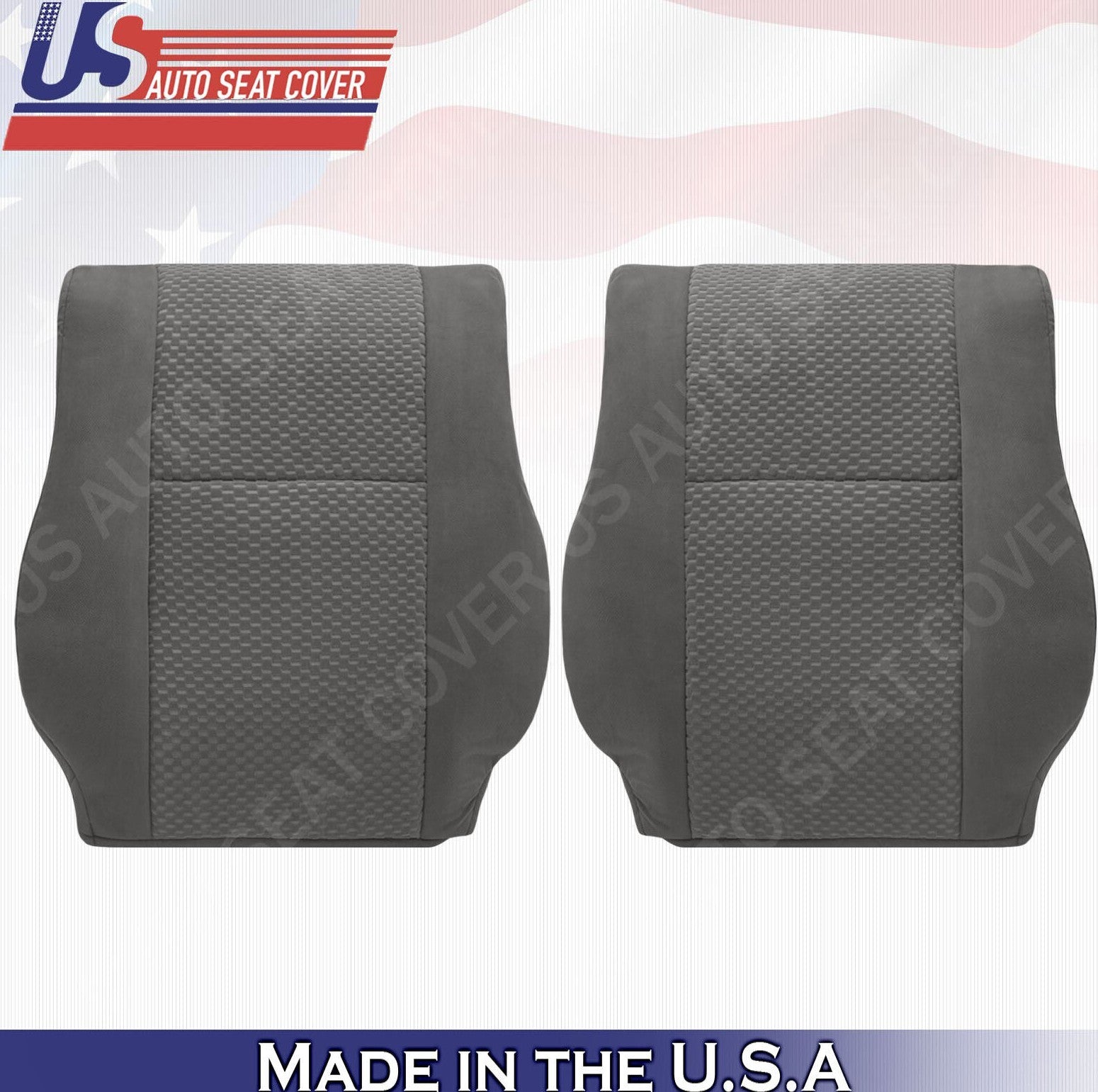 2010 For Toyota Tundra Grade SR5 Driver & Passenger Top Cloth Seat Covers Gray