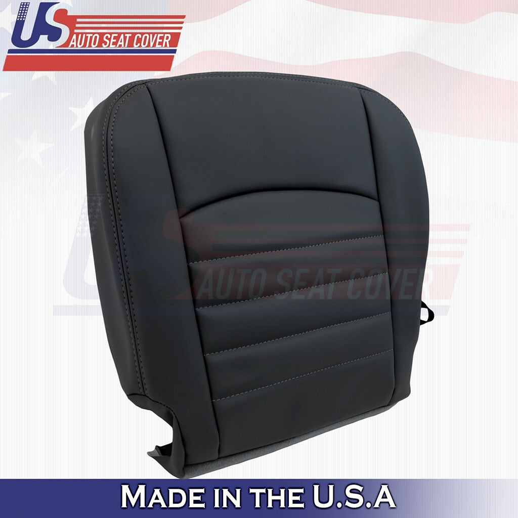 2016 2017 2018 For Dodge Ram ST Driver Top & Bottom Vinyl Seat Covers Black