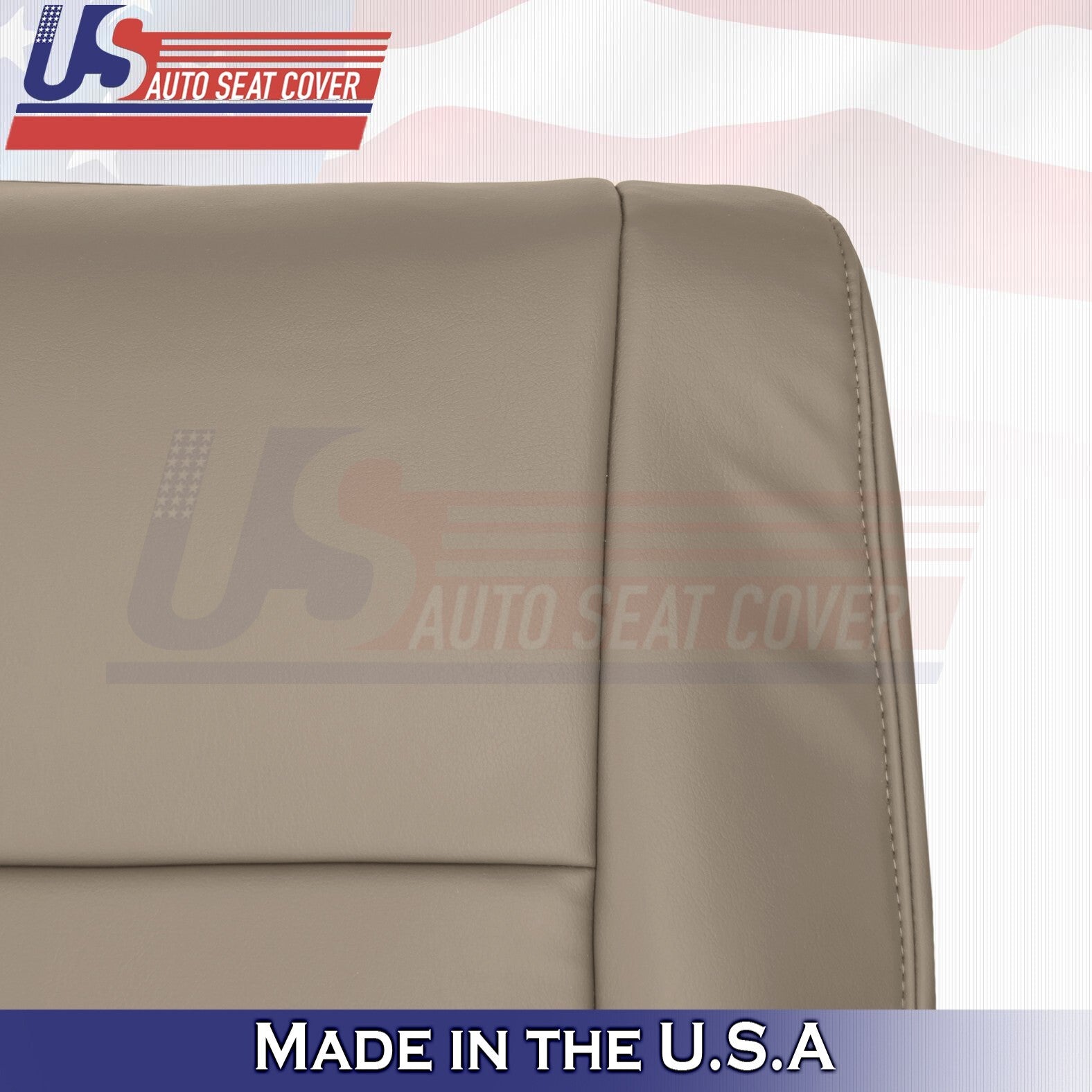 2007-2010 Fits Toyota Tundra Rear Driver Bottom & Top Leather Seat Cover Tan