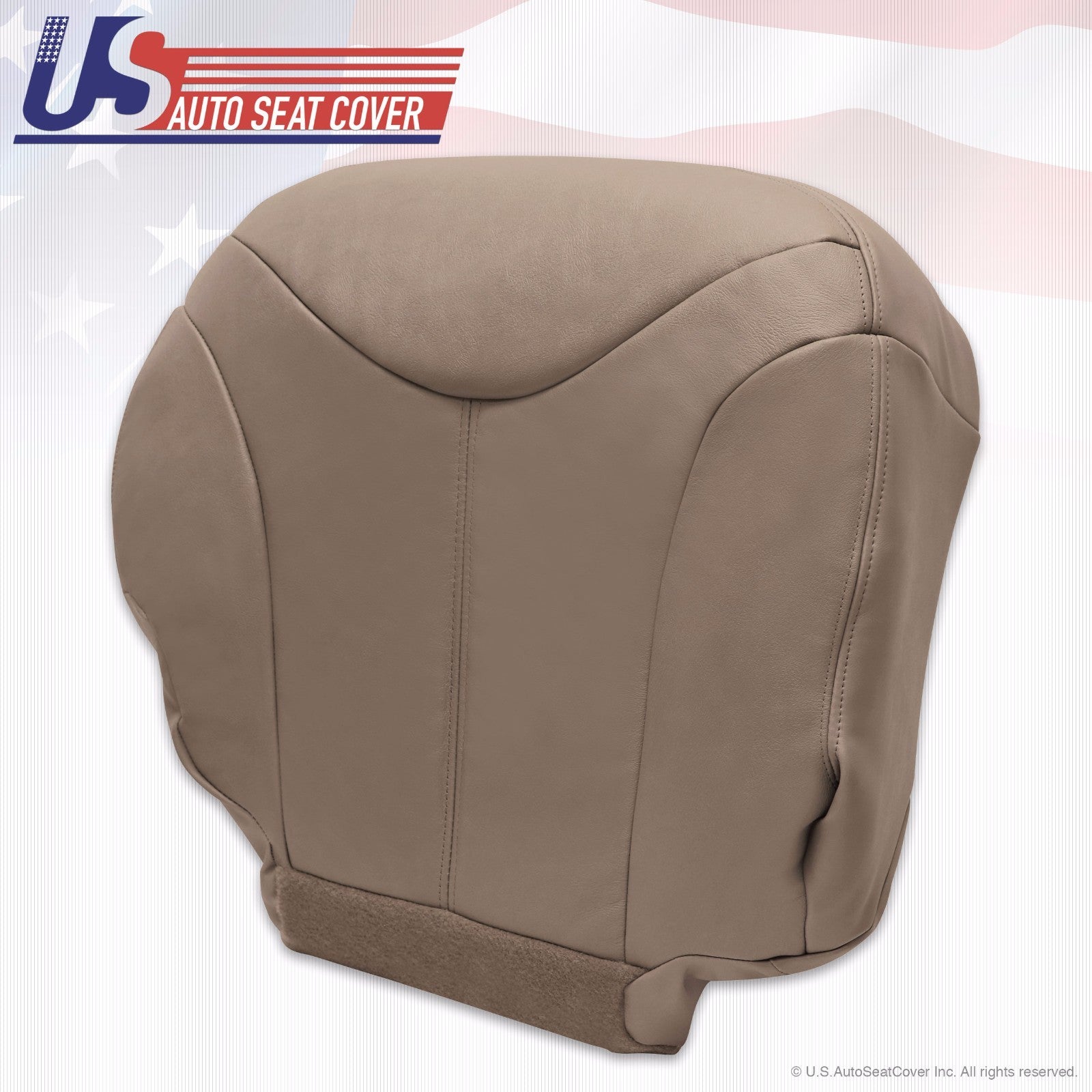 2002 GMC Sierra 3500 Passenger Side Bottom Leather Seat Cover Med Neutral Tan