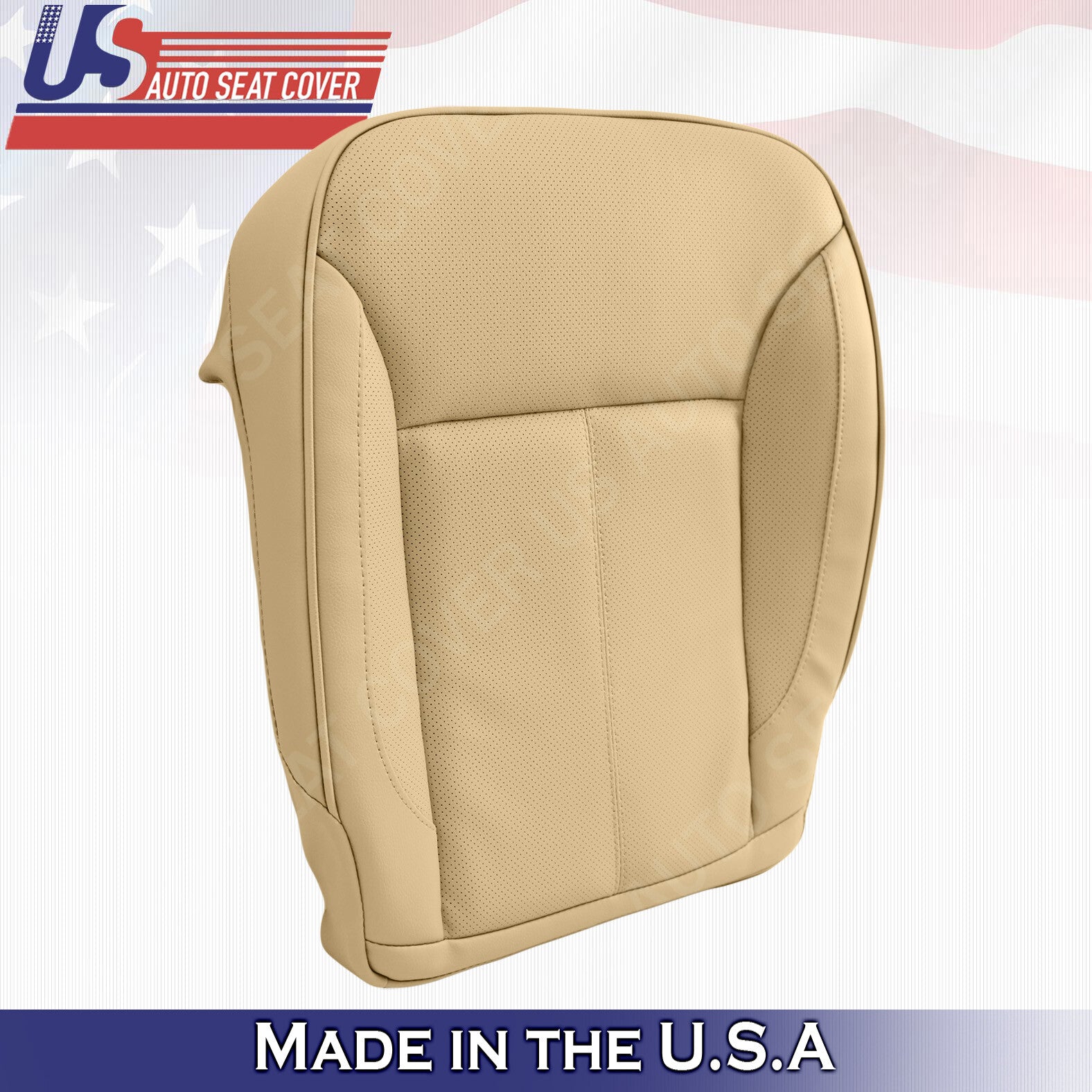 Perf. Leather Cover Tan 2007-2012 For Mercedes Benz GL450 Base Passenger Bottom