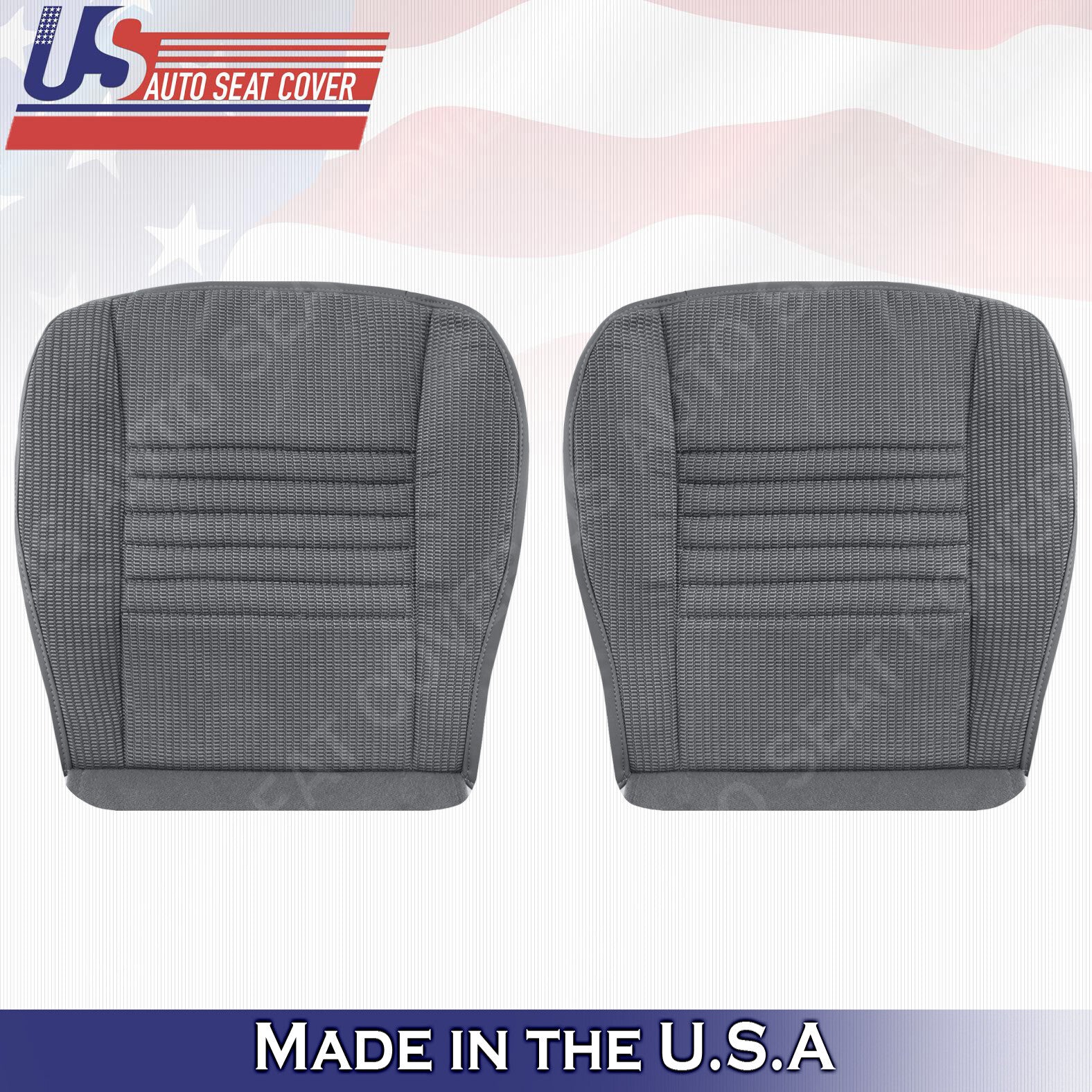 2006 to 2009 For Dodge Ram 1500 Passenger & Driver Bottom Cloth Seat Cover Gray