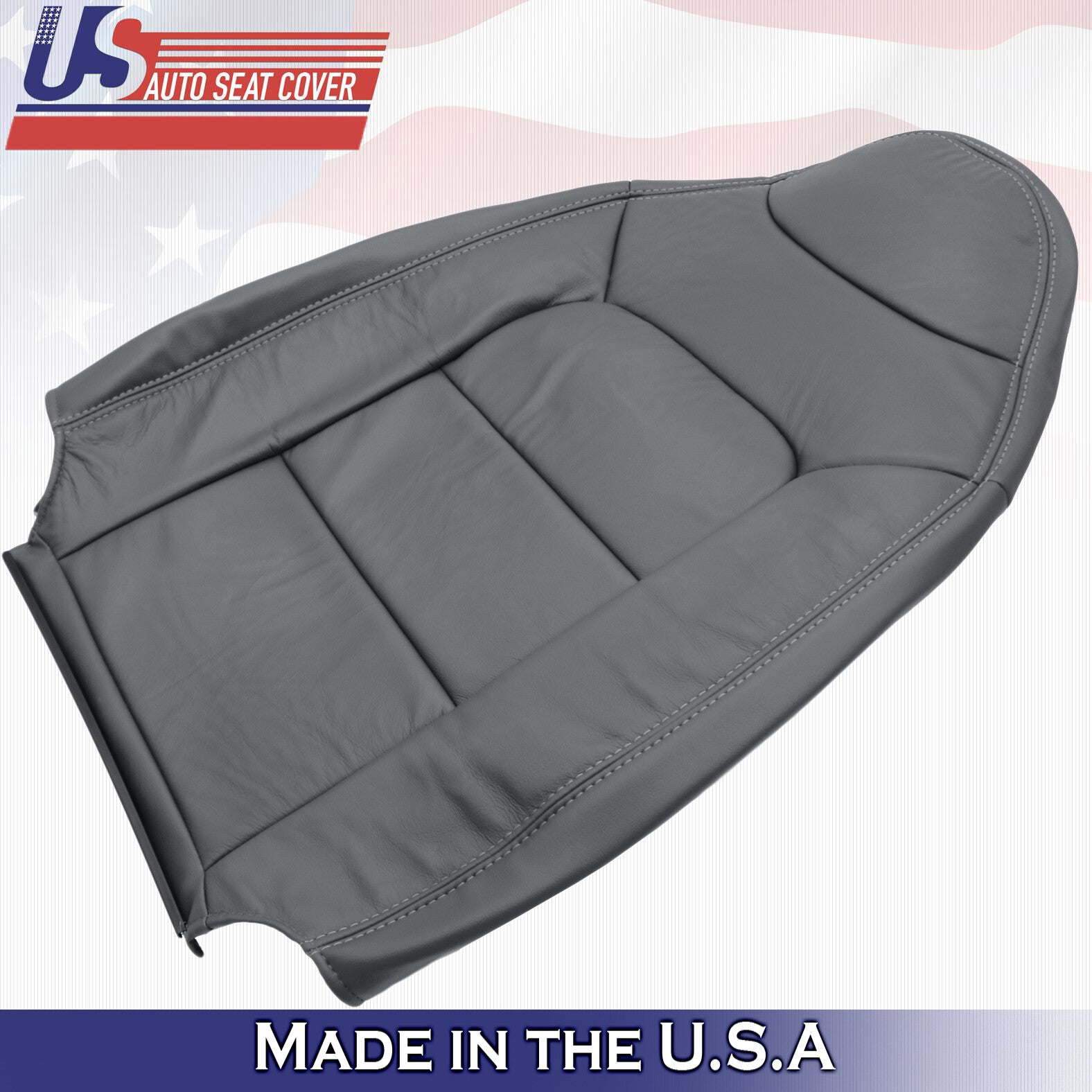 2001 2002 2003 Ford Explorer Sport Front Passenger Top Leather Seat Cover Gray