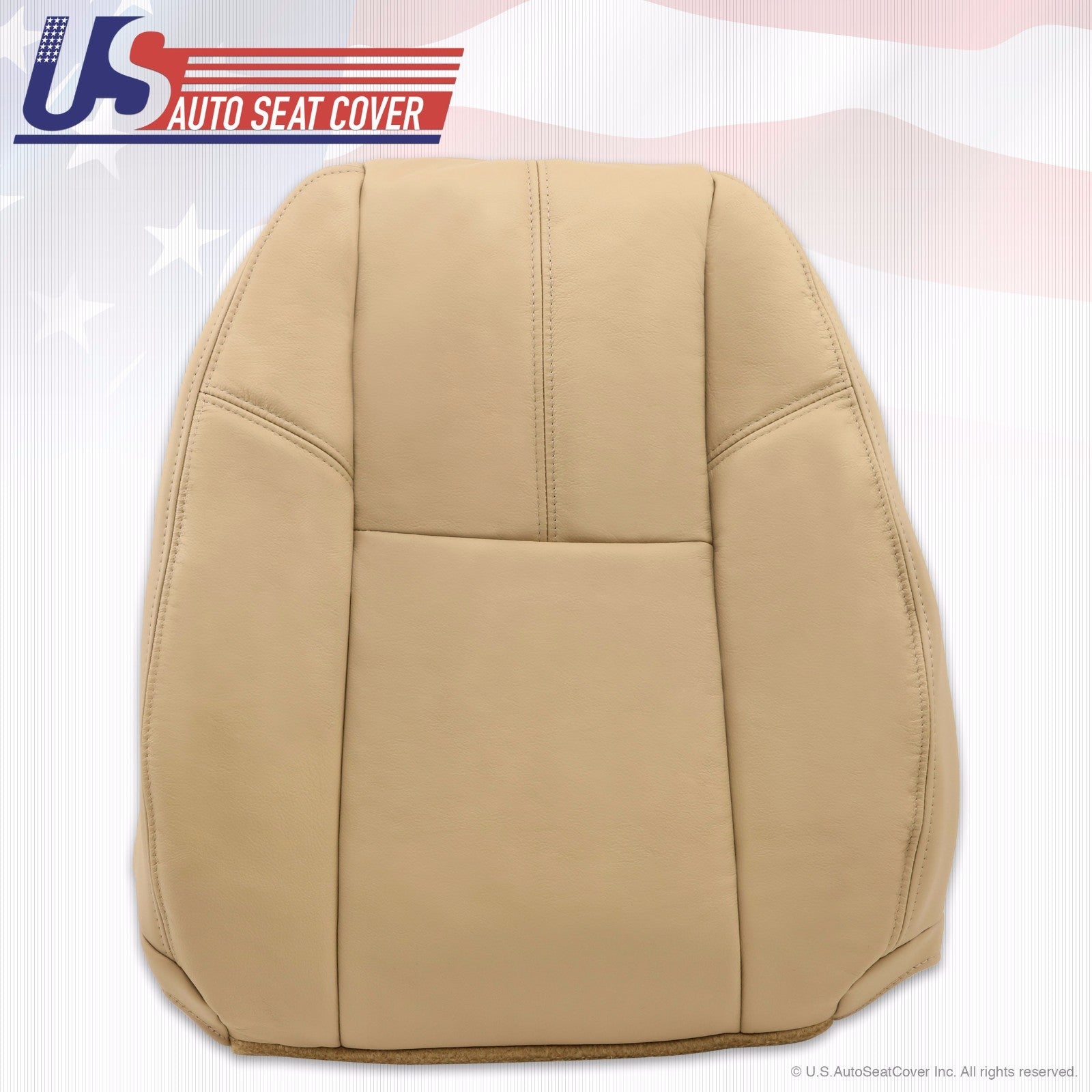 2011 2012 Chevy Silverado 1500 Driver Bottom & Lean Back Leather Seat Cover Tan