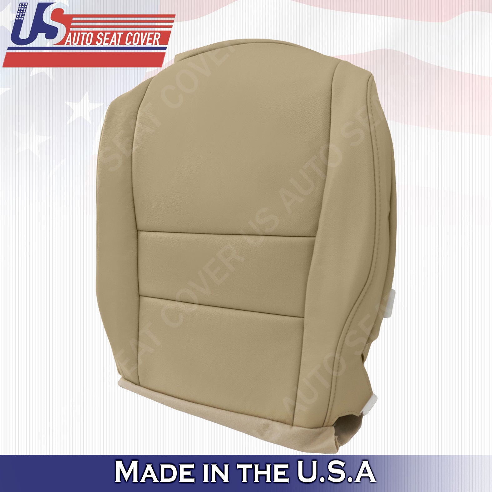 Fits 2007 to 2011 Honda CR-V Driver Bottom Replacement Leather Seat Cover "Tan"