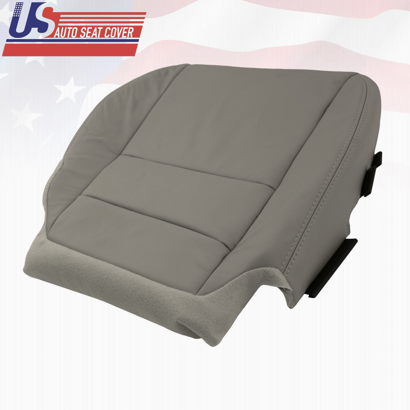 Fits 2009-2010 Acura MDX Driver Lower REAL Leather Seat Cover in shade GRAY