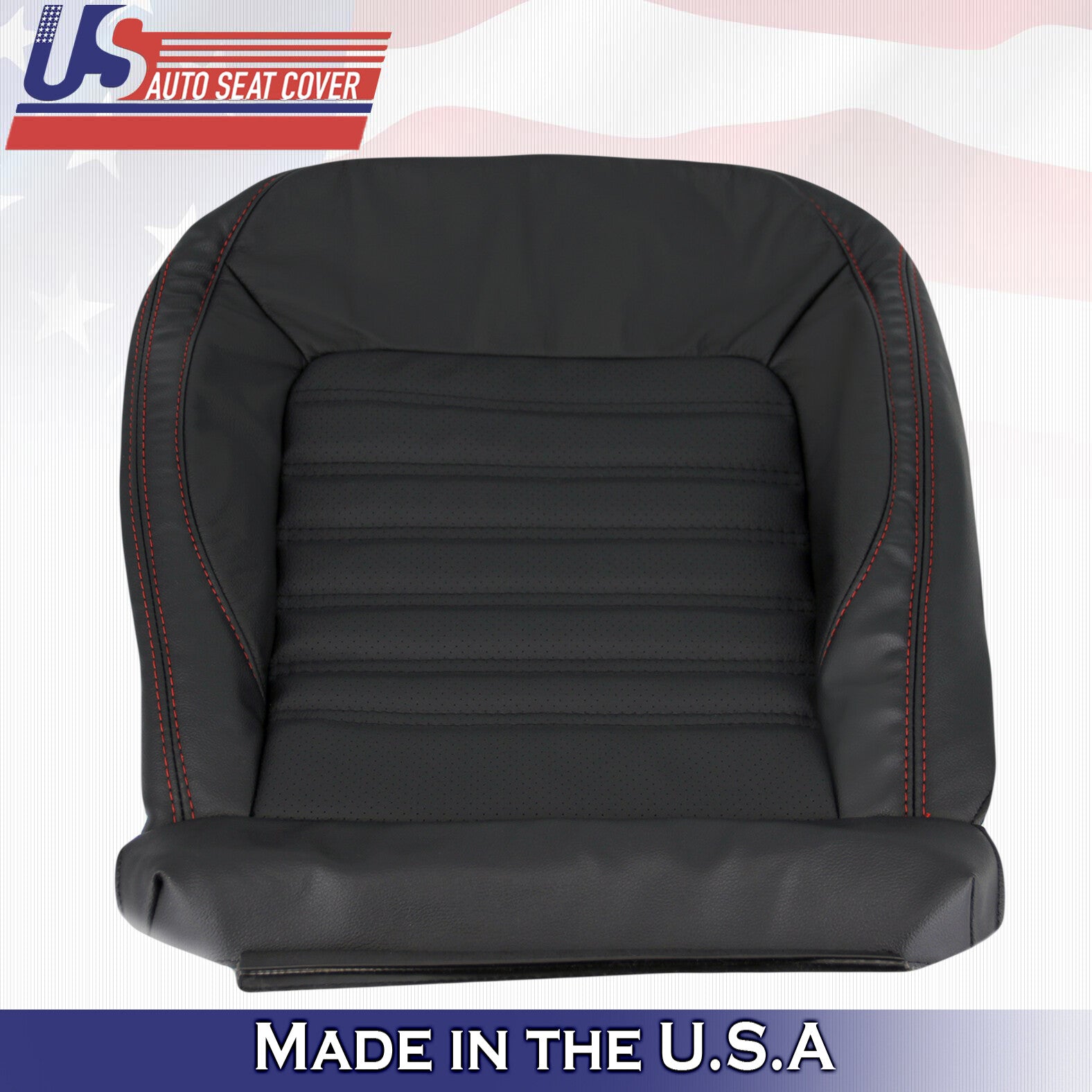 For 2015 16 2017 2018  Volkswagen Jetta GLI Driver Bottom Seat Leather Cover Blk