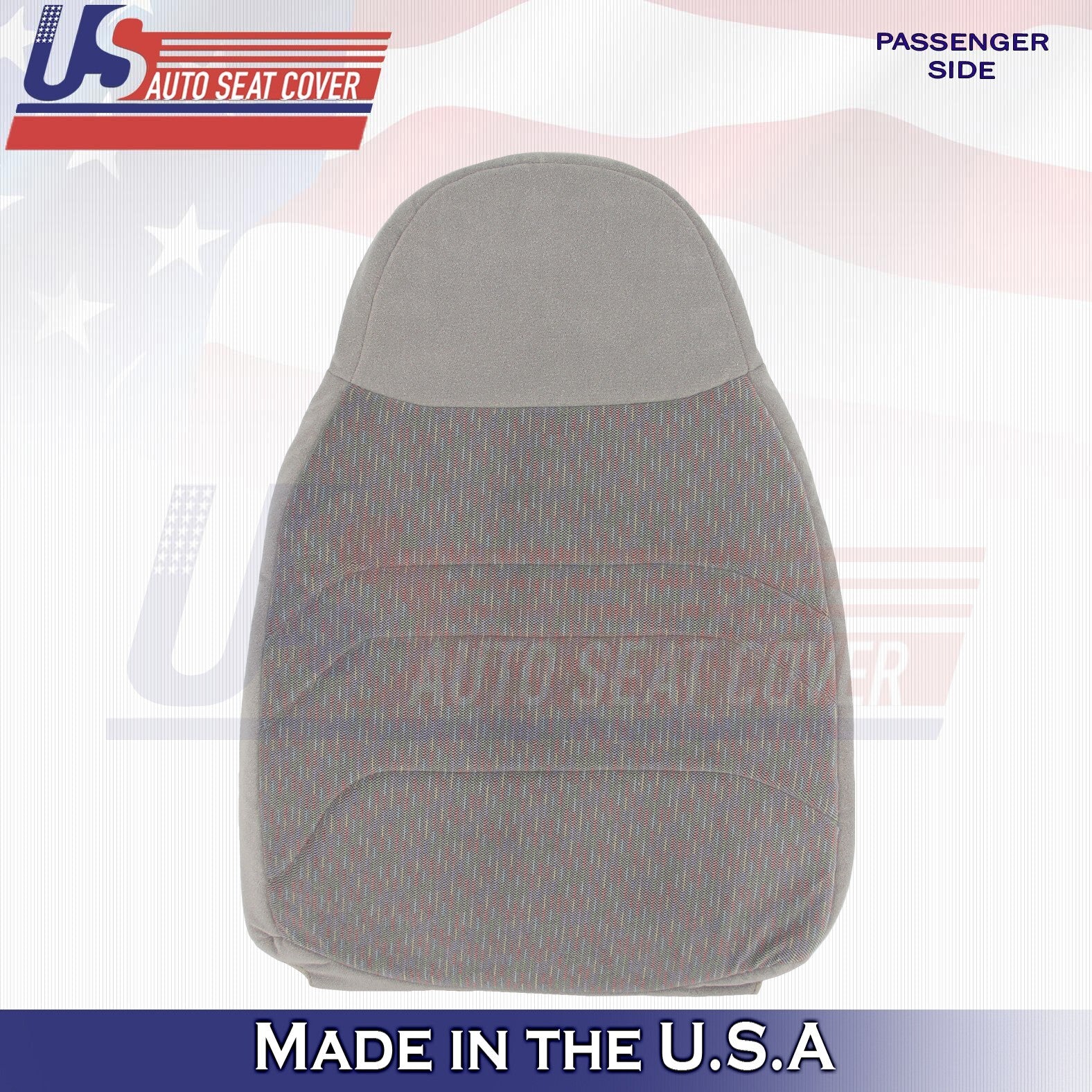 1994 For Ford F150 F250 F350 XLT Passenger Top & Bottom Cloth Seat Covers Gray