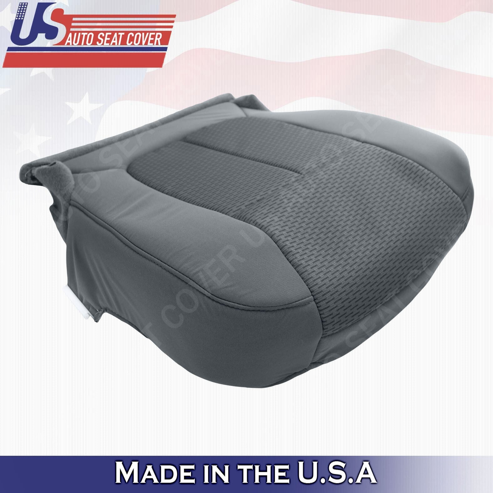 2011 To 2014 Fits Ford F150 Front Set Bottoms & Tops Cloth Seat Cover Gray