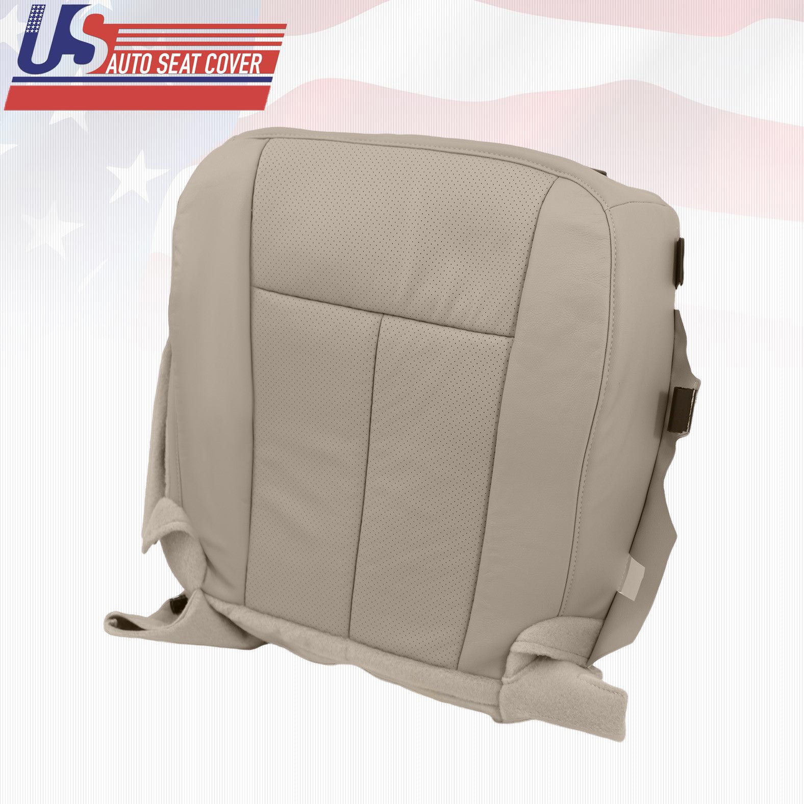 2011 2012 Ford Expedition Driver and Passenger Bottom Leather Seat Cover Gray