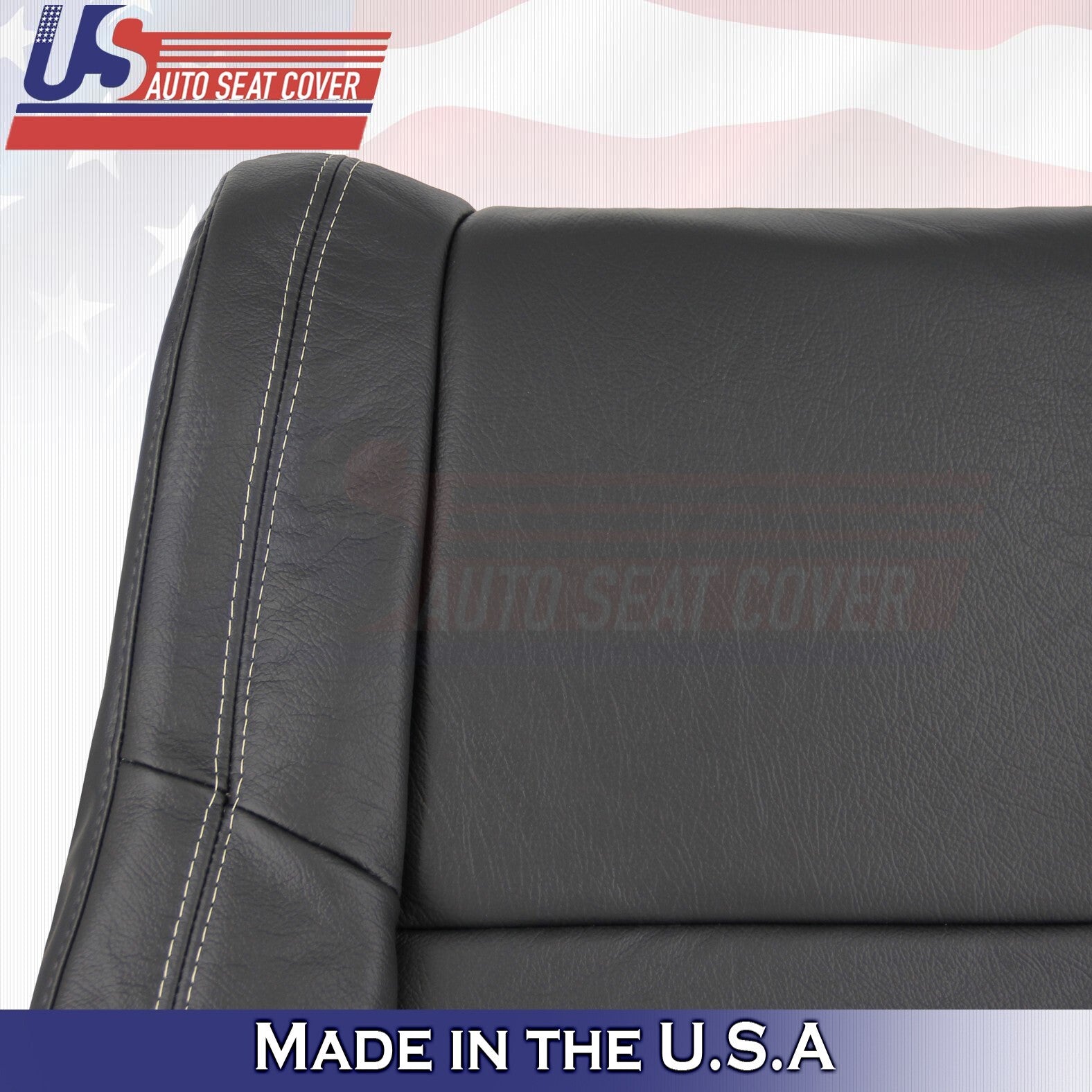 2016 For Jeep Grand Cherokee Limited Driver & Passenger Top Leather Covers BLK