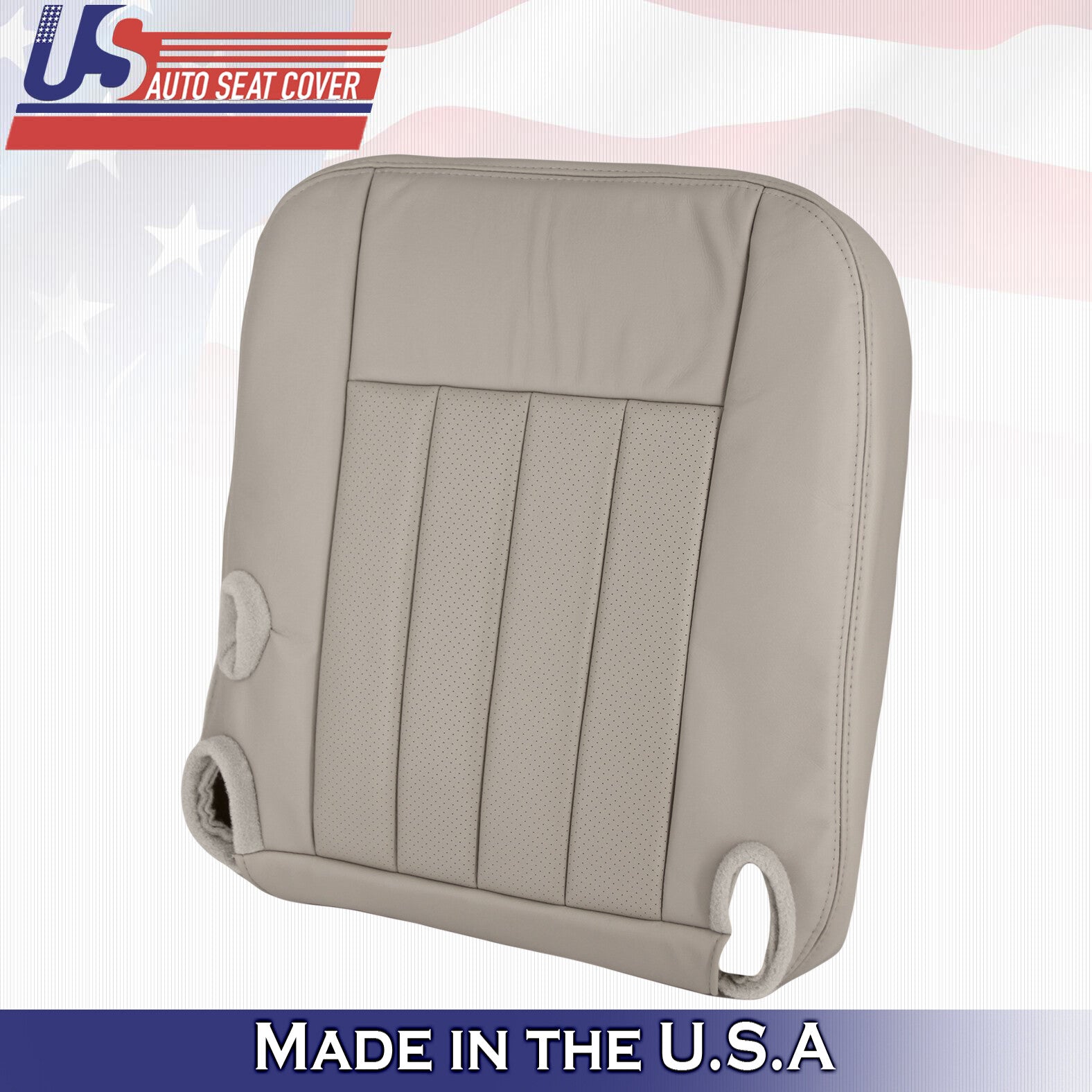 2003 to 2005 For Lincoln Town Car Driver Passenger Bottom Leather Covers Gray