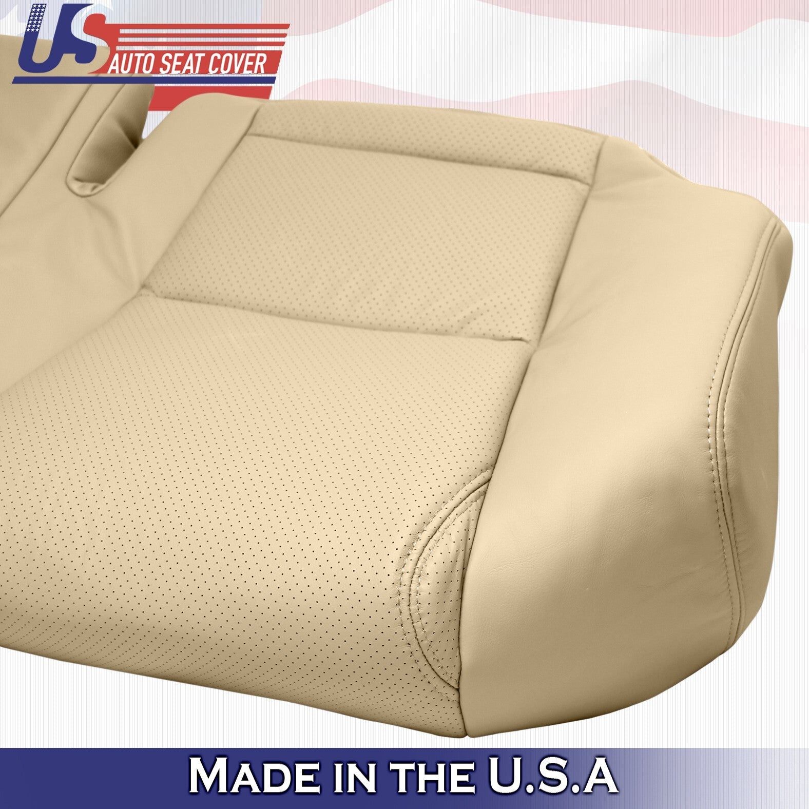 2011 For Lexus GS300 GS350 2nd Row Top & Bottom Perforated Leather Covers Tan