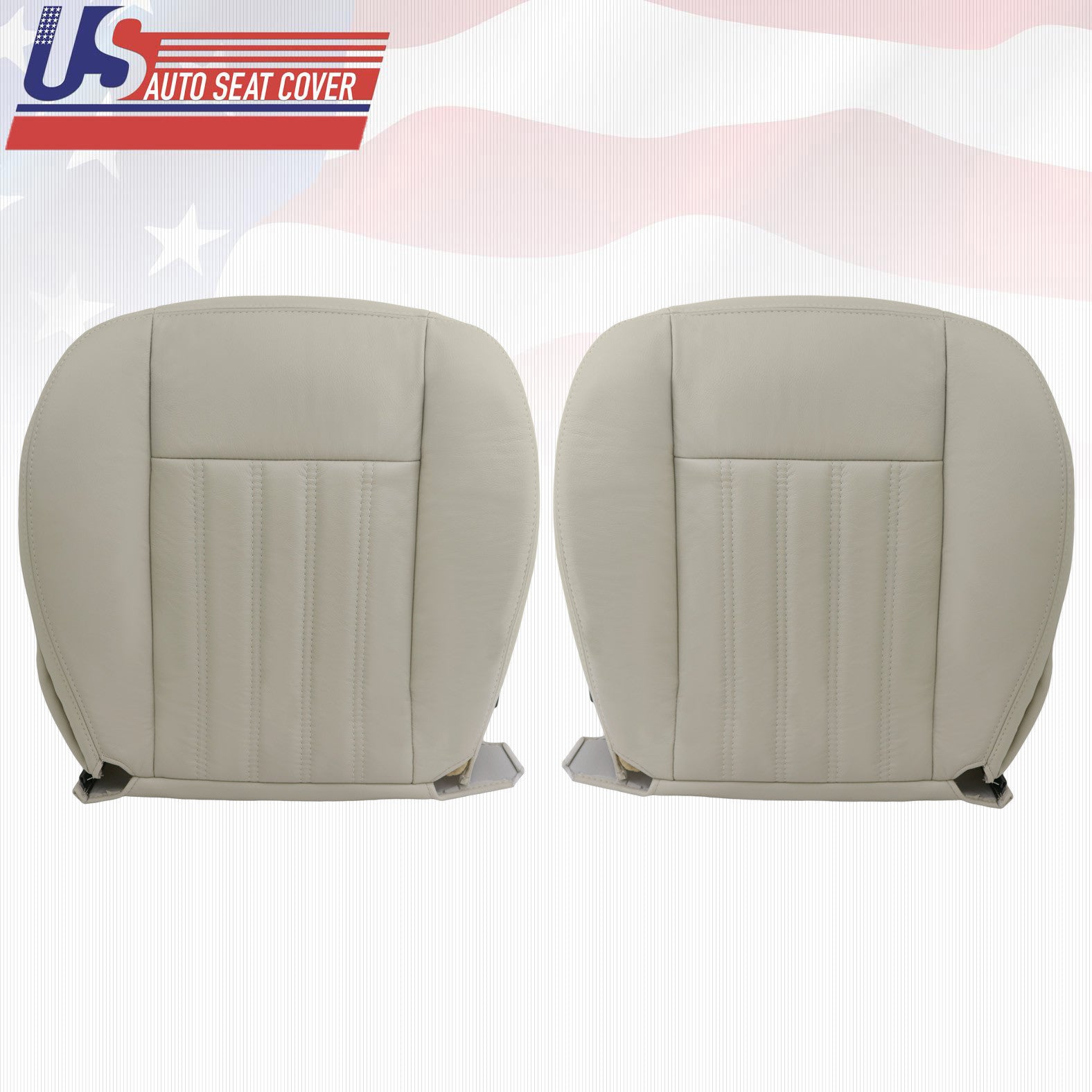 2004 Lincoln Aviator Driver + Passenger Bottom Genuine Leather Seat Cover Tan