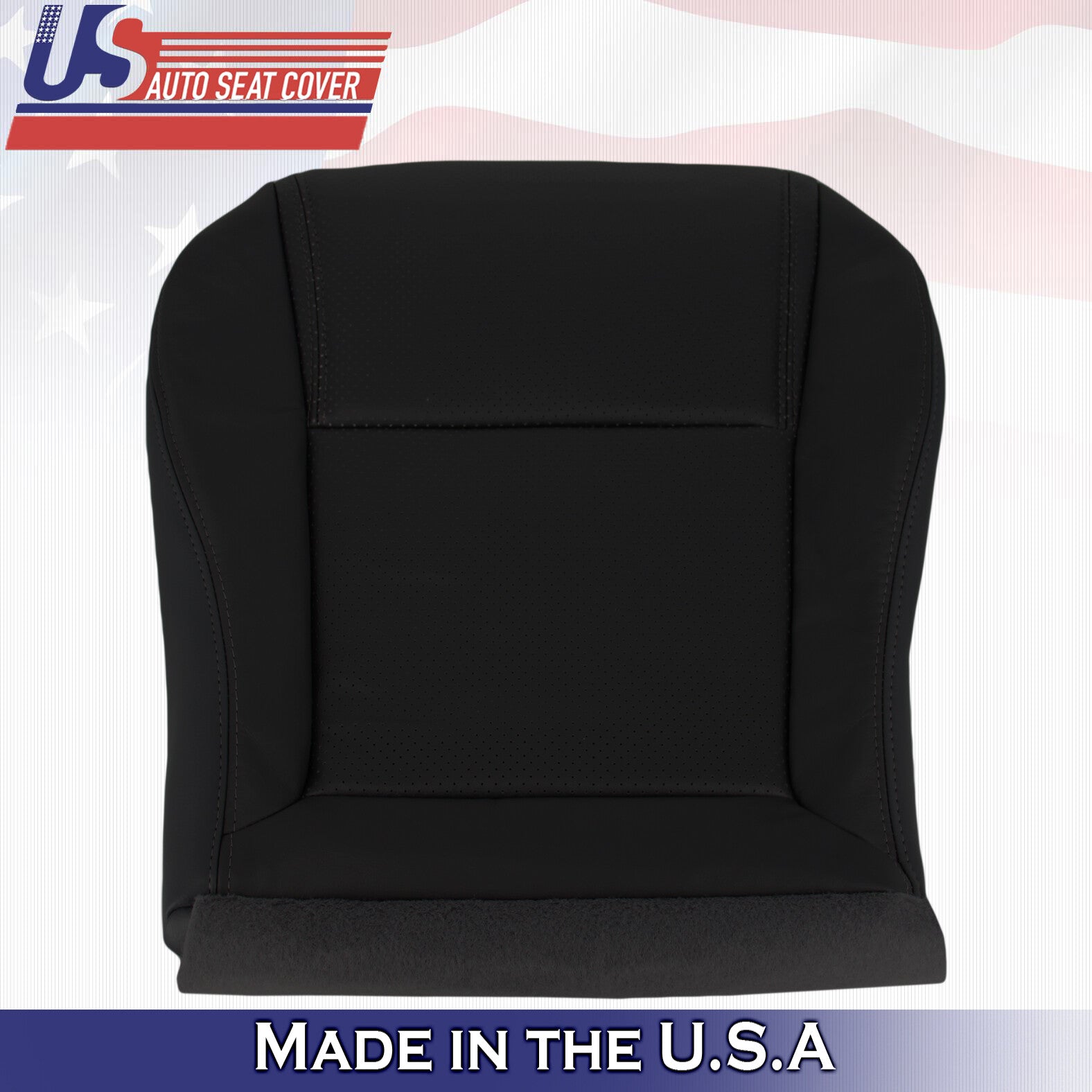 2004 For Honda Pilot Driver & Passenger 2x Bottom Perforated Leather Covers BLK