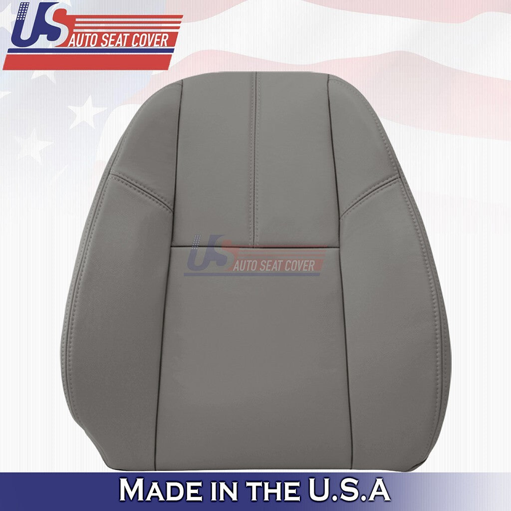 2007 to 2014 For Chevy Silverado WT Driver Top&Bottom Vinyl Seat Cover Dark Gray