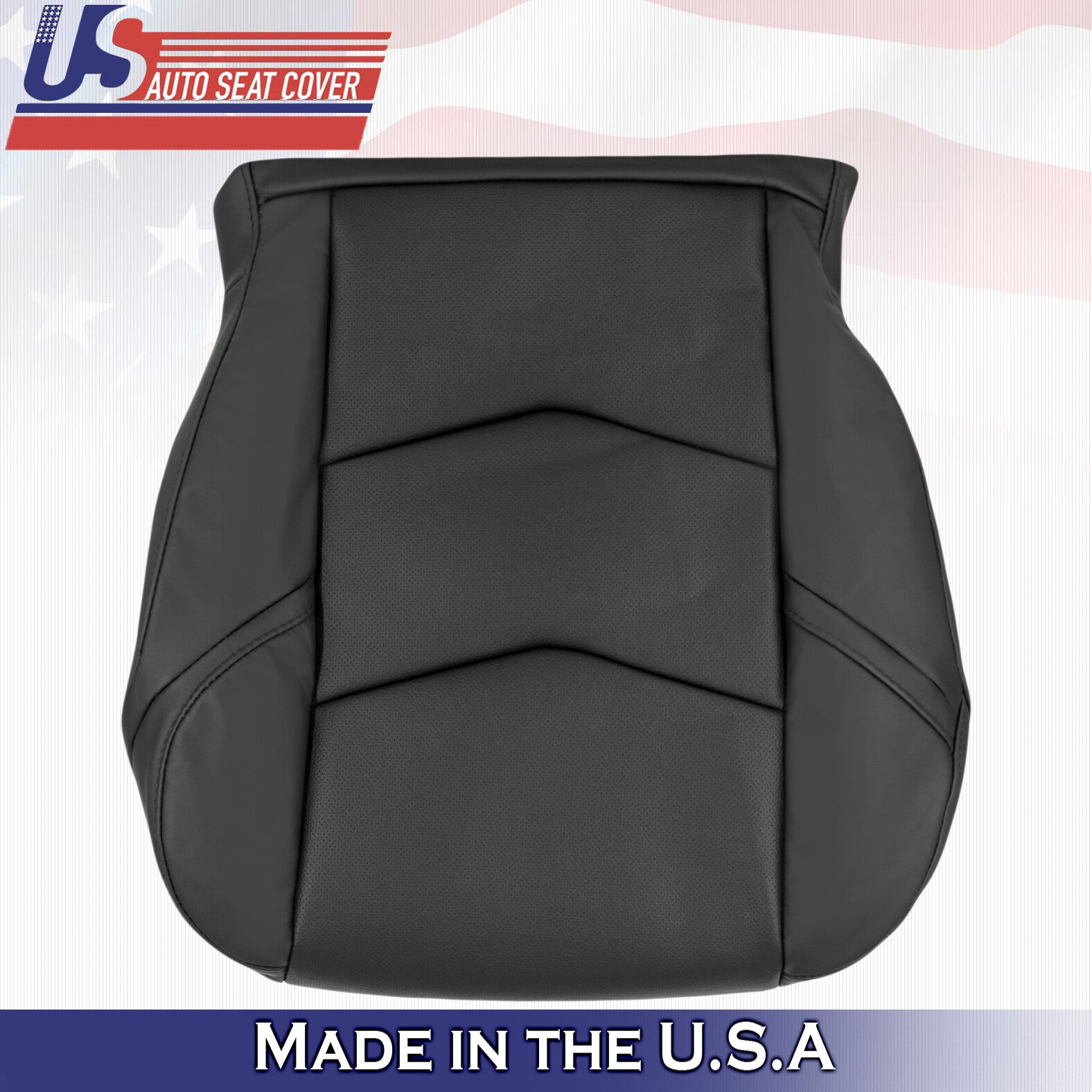 2015 to 2020 For Cadillac Escalade Passenger Bottom Leather Seat Cover Jet Black
