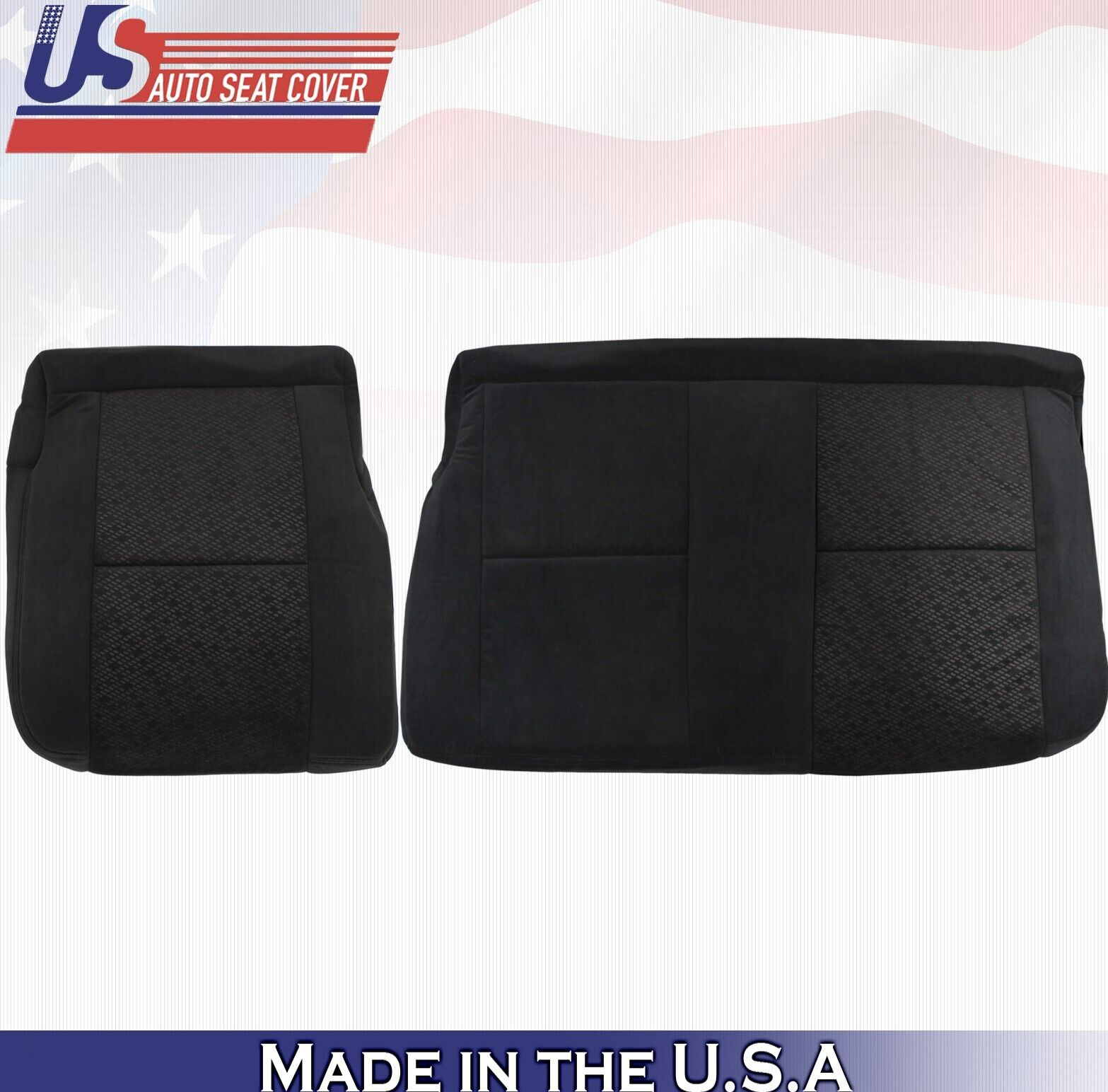 2009 For GMC Sierra 1500 2500 3500 Rear Driver Passenger Bottom Cloth Covers BLK