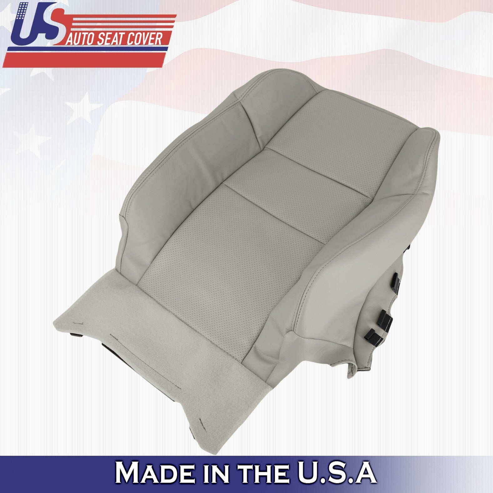 2007 2008 For Acura RDX Driver Passenger Top Synthetic Perf Leather Covers Gray