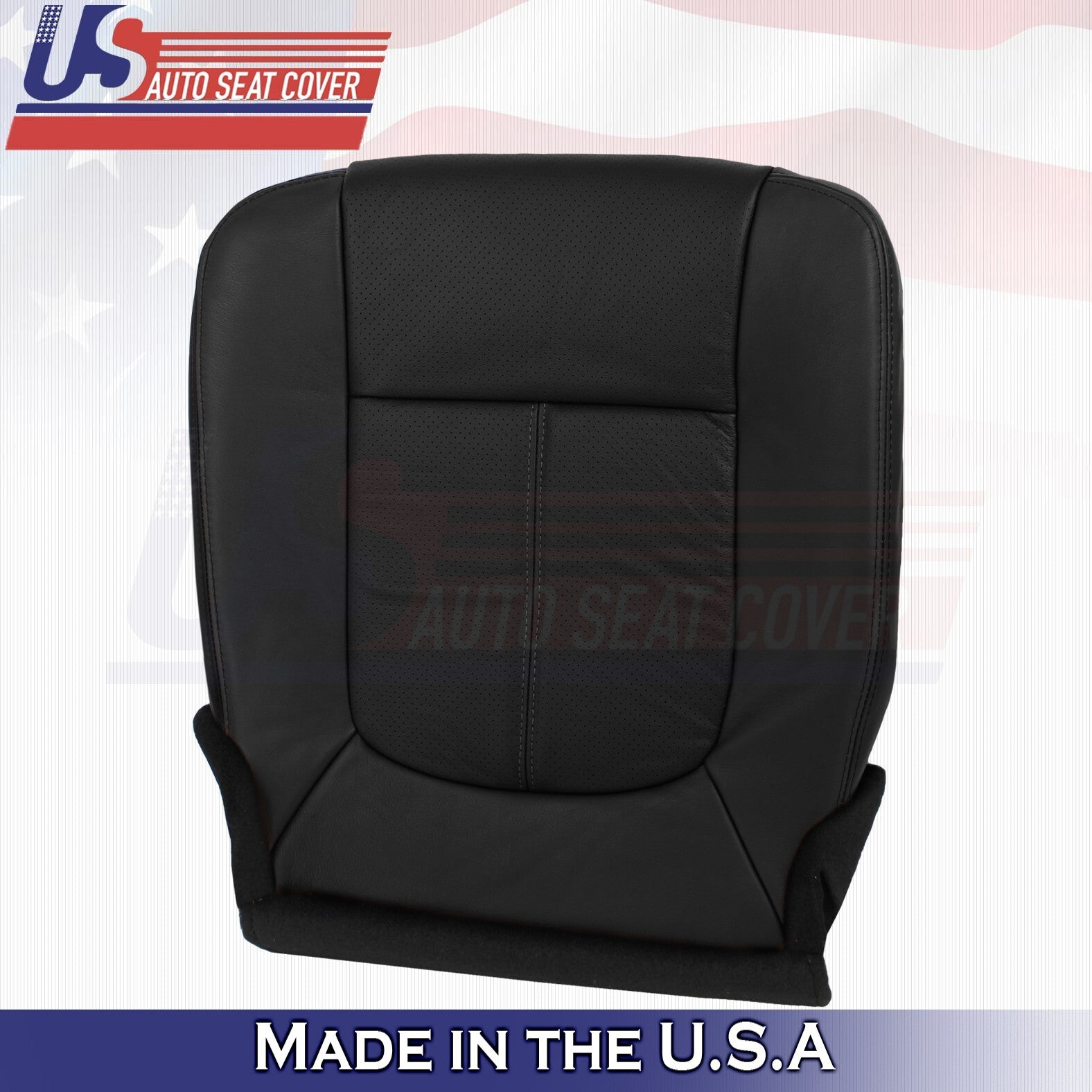 2013 to 2016 For Ford F250 F350 Platinum Driver Top & Bottom Leather Covers BLK