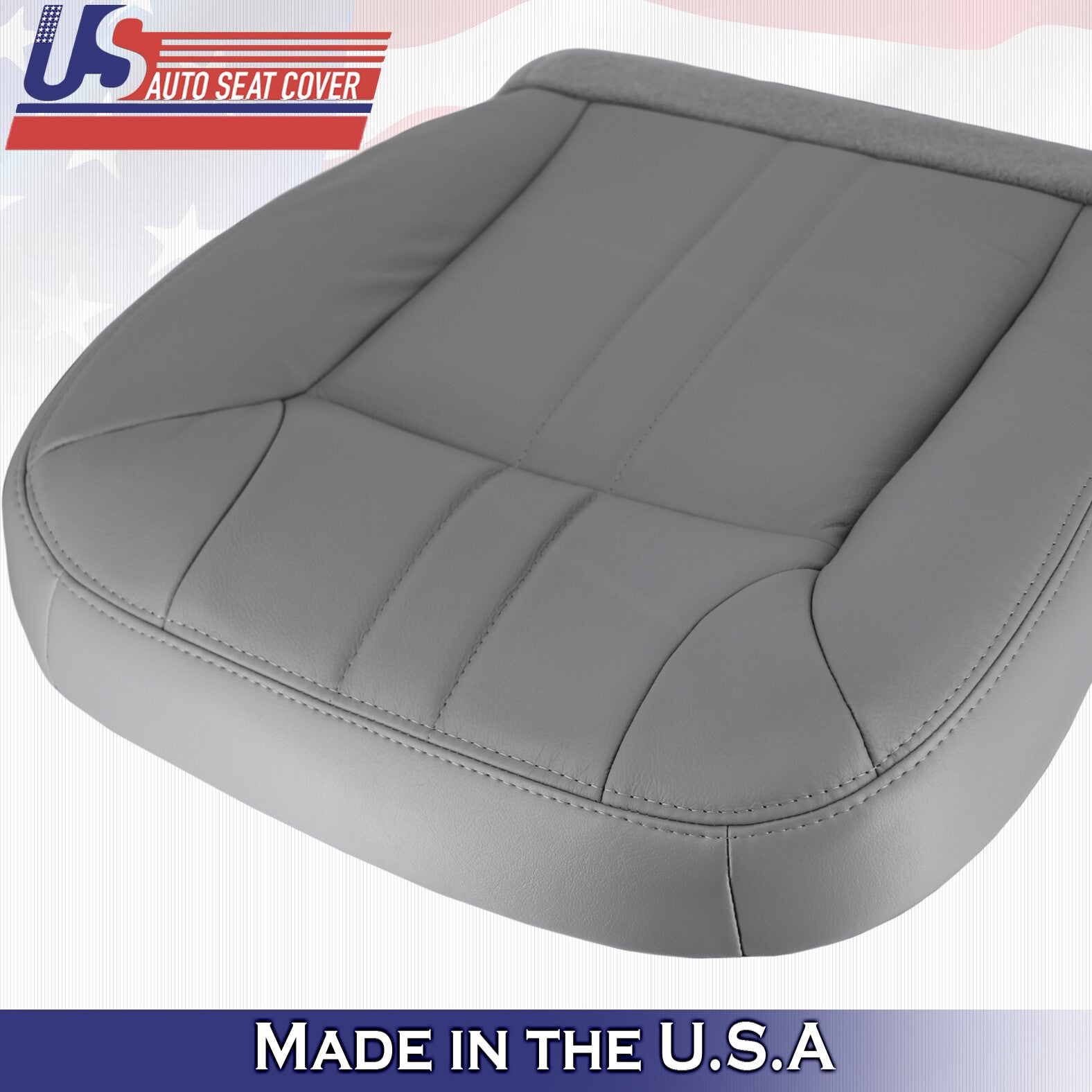 2001 For Ford Excursion XLT 2x Top 2x Bottom 2x Armrest Leather Seat Covers Gray