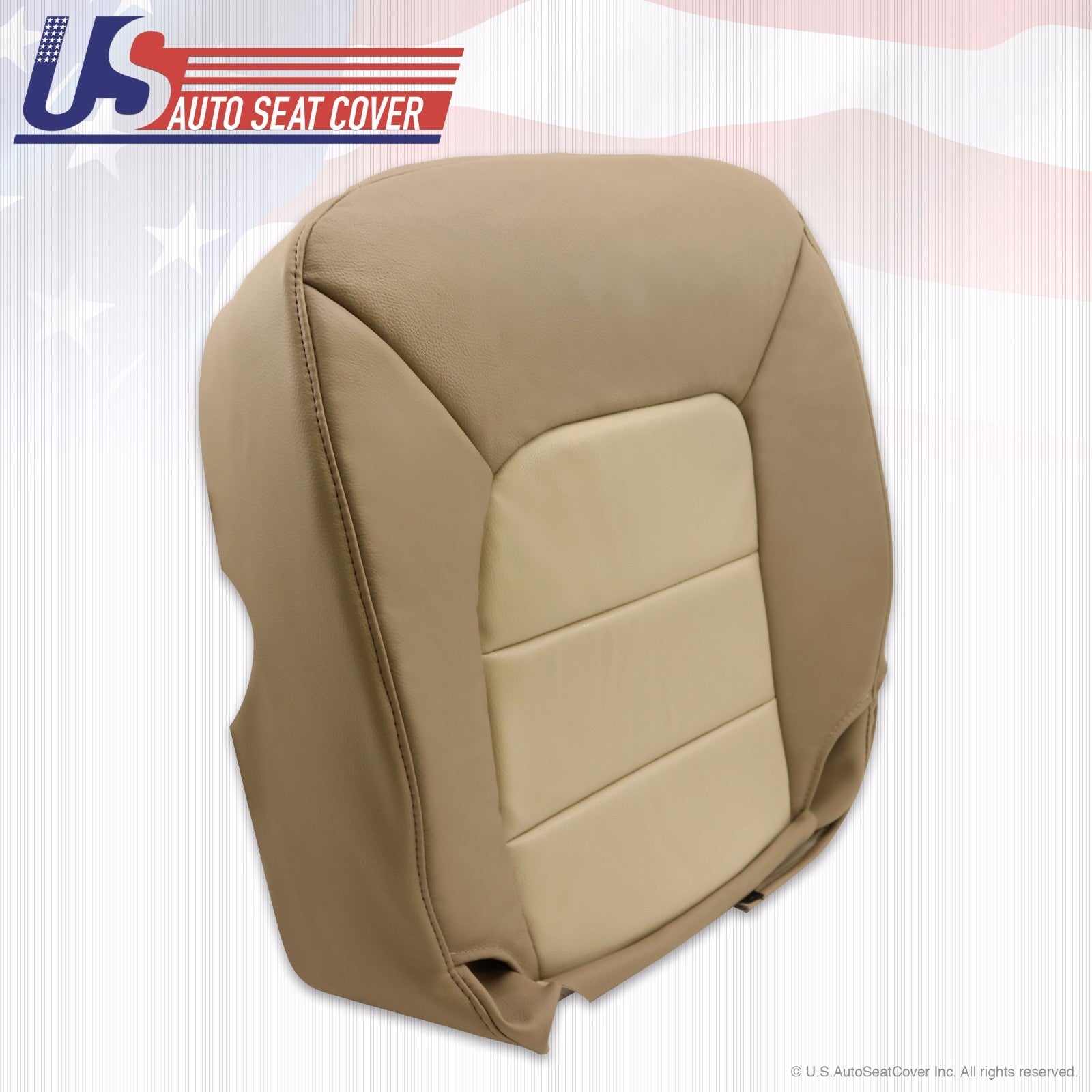 2004 Ford Expedition Eddie Bauer Driver Bottom Leather Seat Cover 2-Tone Tan