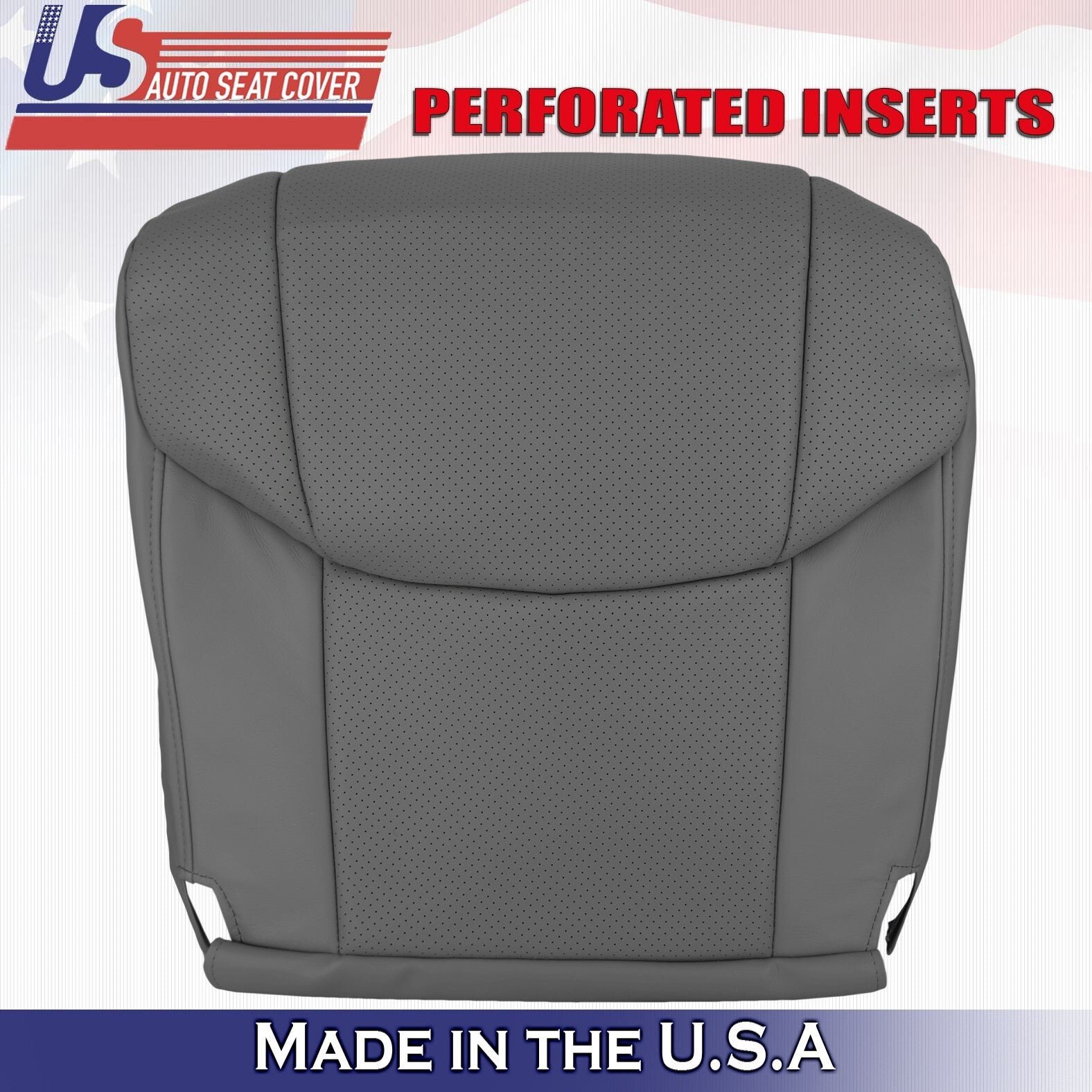 2009 2010 For Toyota Avalon Driver Bottom Perforated Leather Seat Cover Graphite
