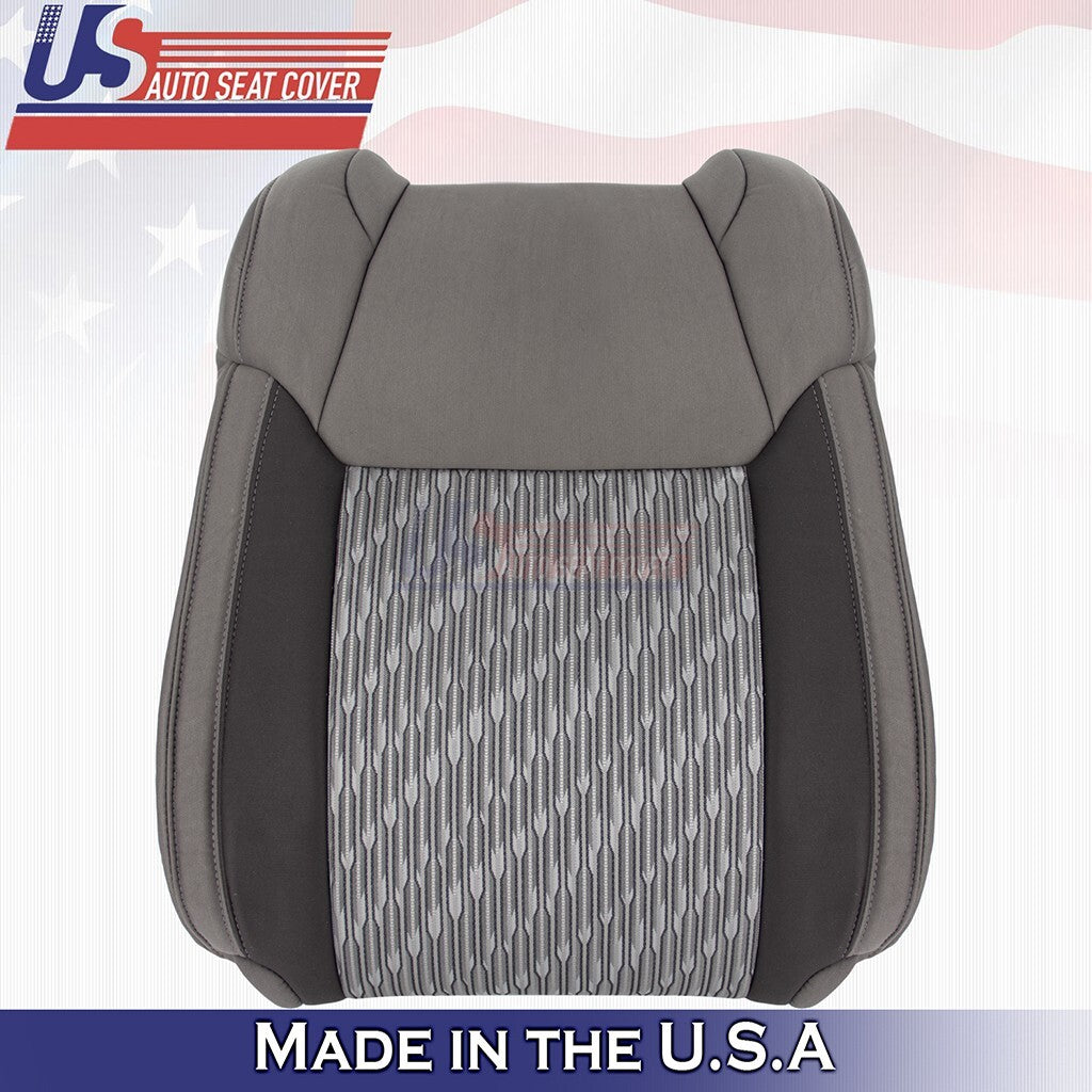 2019 2020 2021 For Toyota Tundra Front Driver Top Cloth Seat Cover 2-Tone Gray