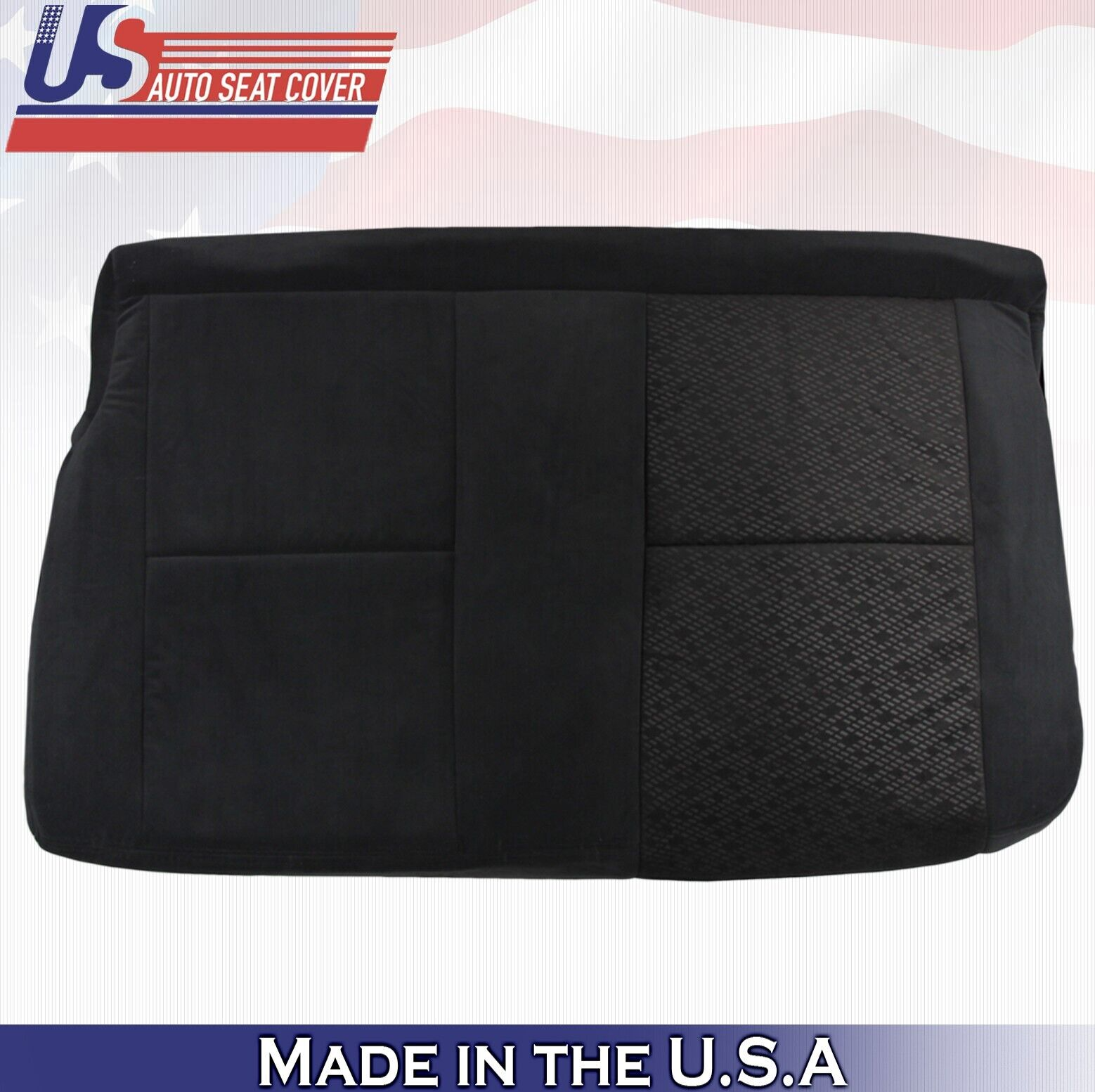 2008 For GMC Sierra 1500 2500 3500 2nd Row Driver Bottom Cloth Seat Cover Black