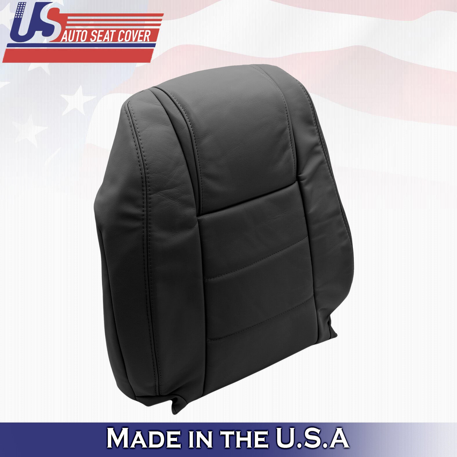 2005 to 2009 For Ford Mustang V6 Passenger Top & Bottom Leather Covers in Black