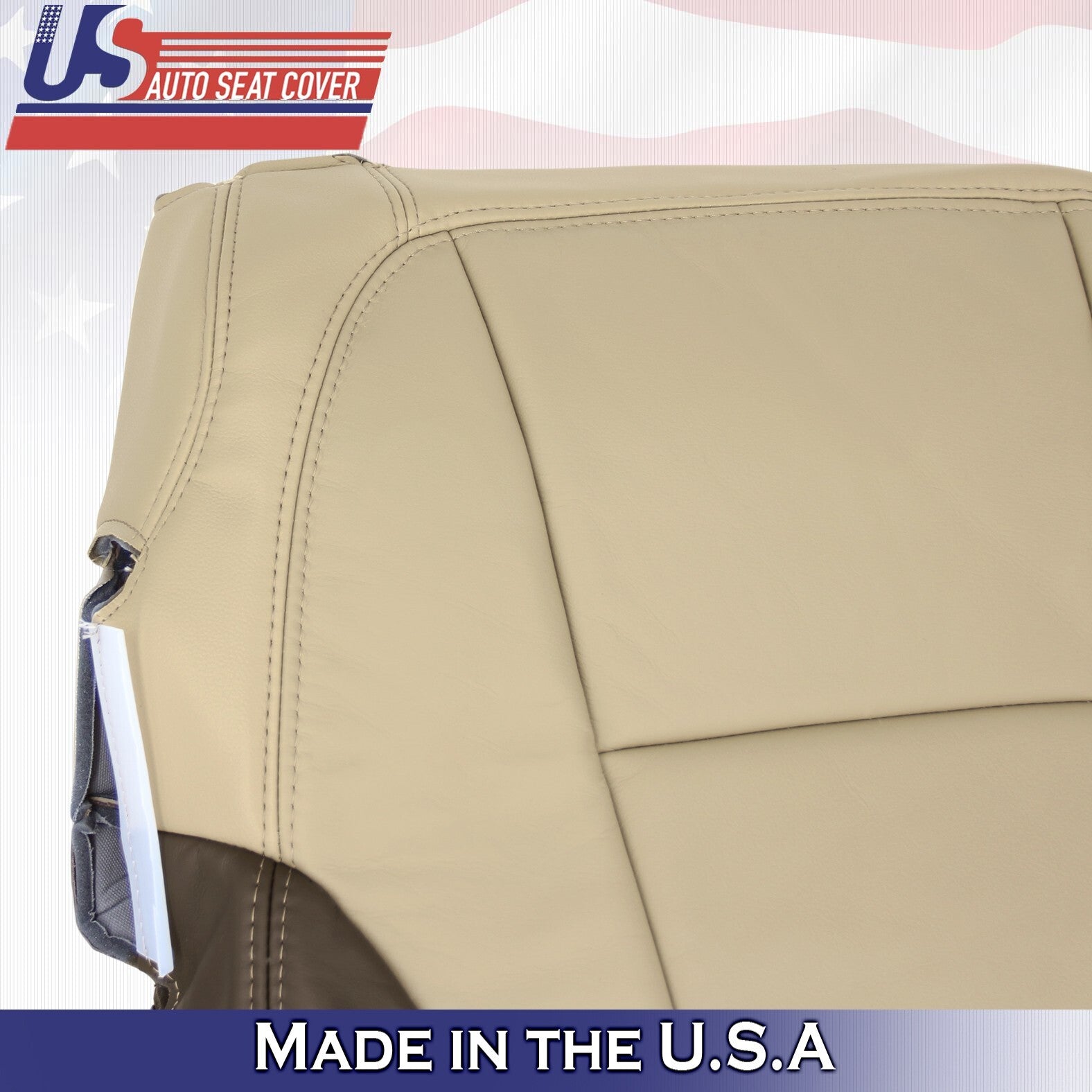 Passenger Bottom &Top Leather Cover 2Tone Tan For 2002 to 2004 Chevy Trailblazer