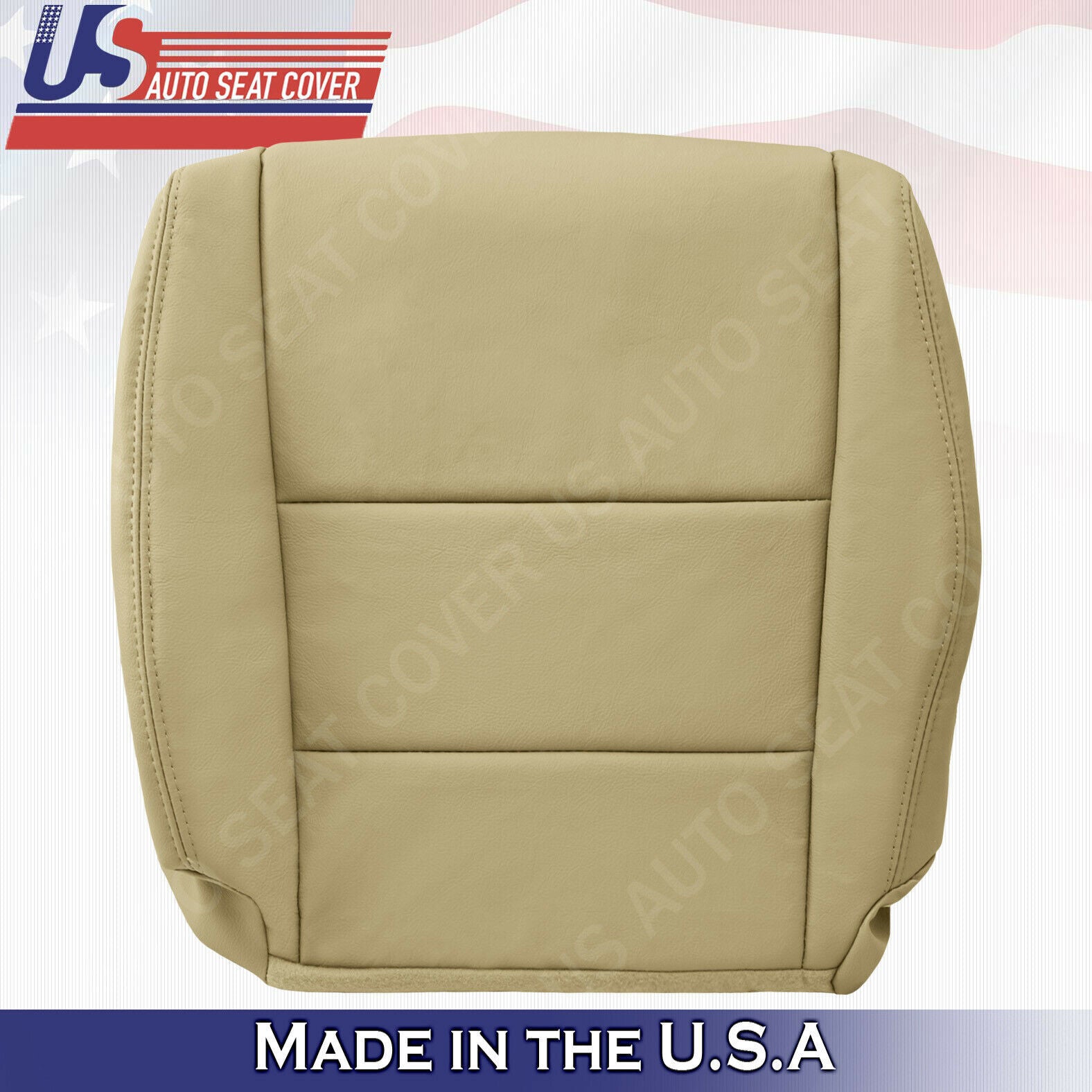 2011 2012 For Honda Accord Passenger Top & Bottom Leather Seat Covers Tan