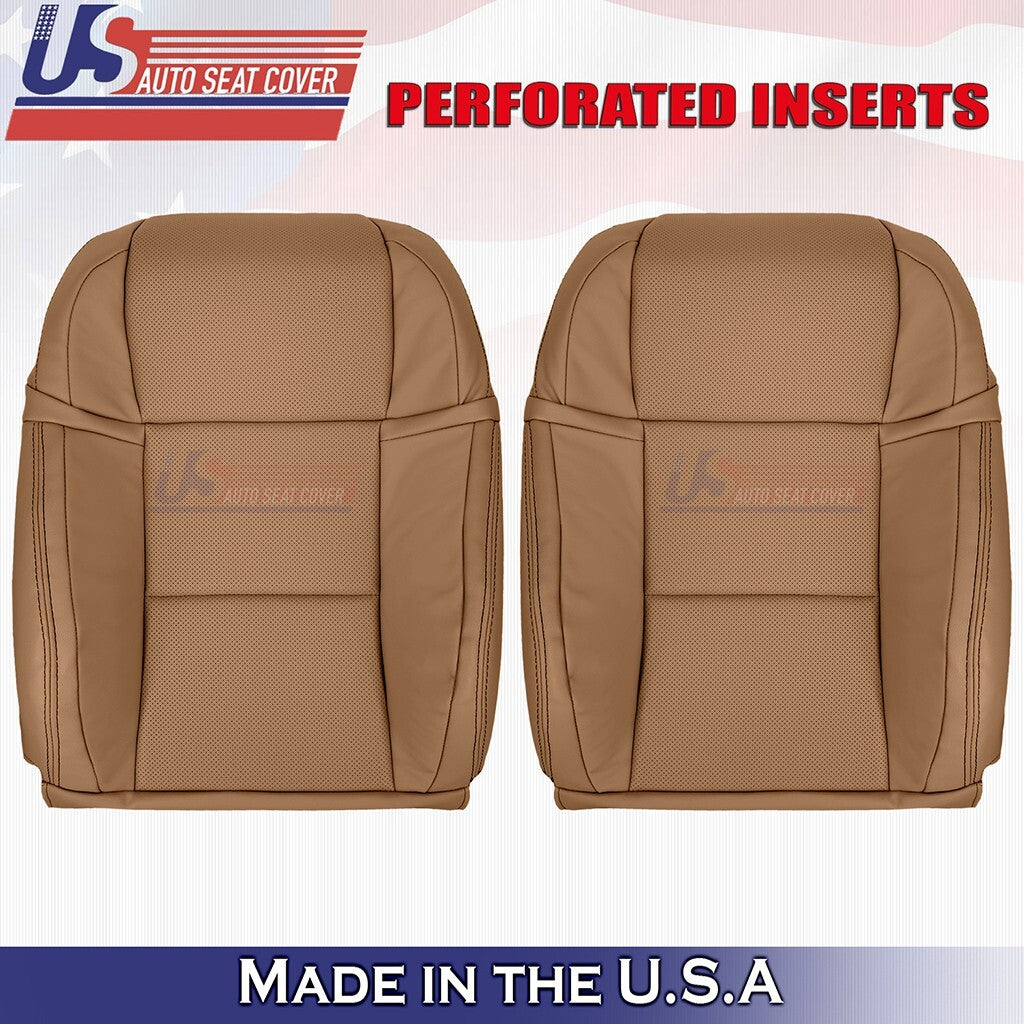 2013 to 2020 For Lexus GS350 Driver & Passenger Tops Leather Seat Cover Brown