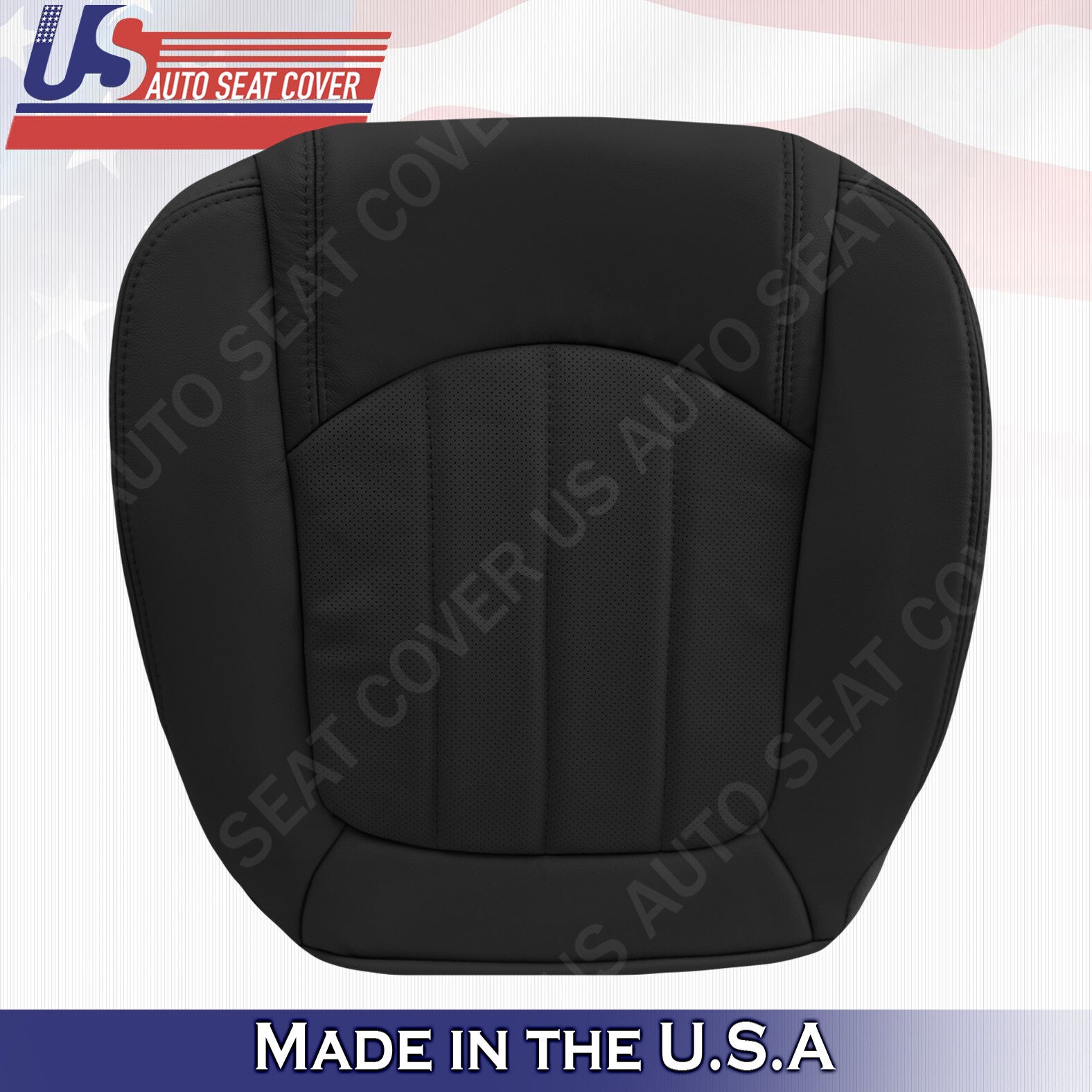 2011 2012 Buick Enclave  Passenger Bottom Perforated Leather Seat Cover BLACK