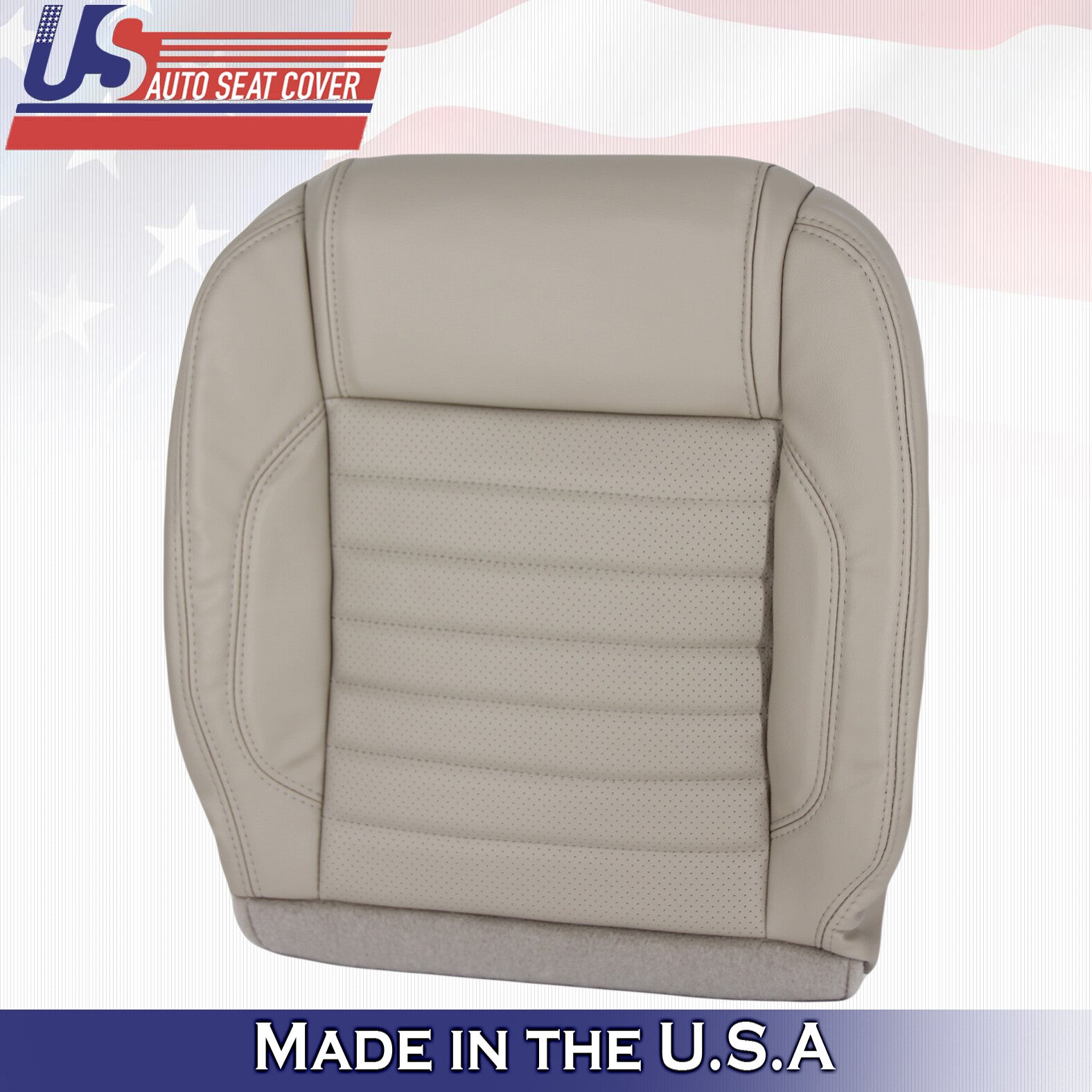 2010 to 2014 For Ford Mustang Passenger Bottom Perforated Leather Cover Stone