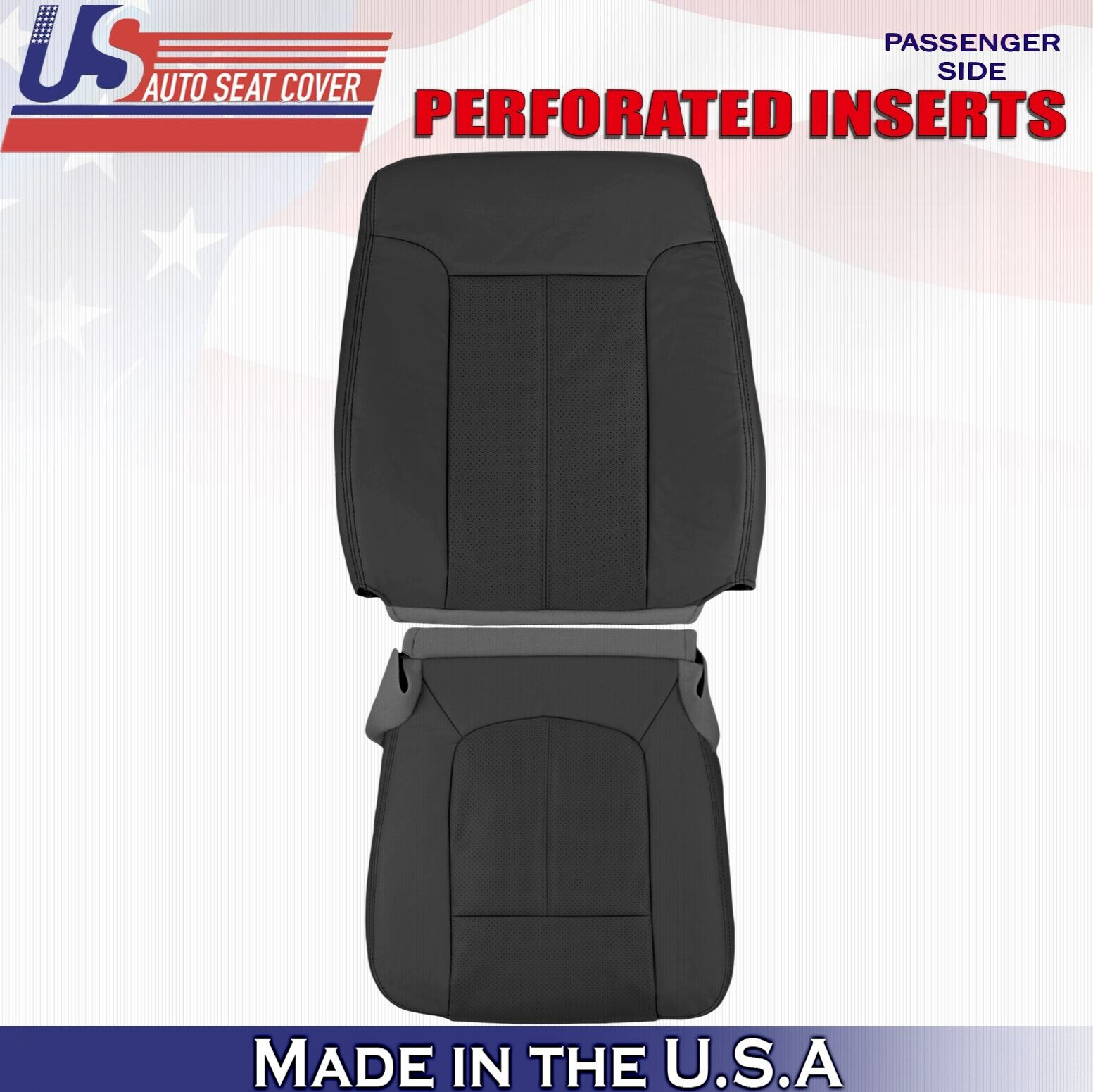 2015 2016 For Ford F250 F350 Lariat Passenger Top & Bottom Leather Seat Covers