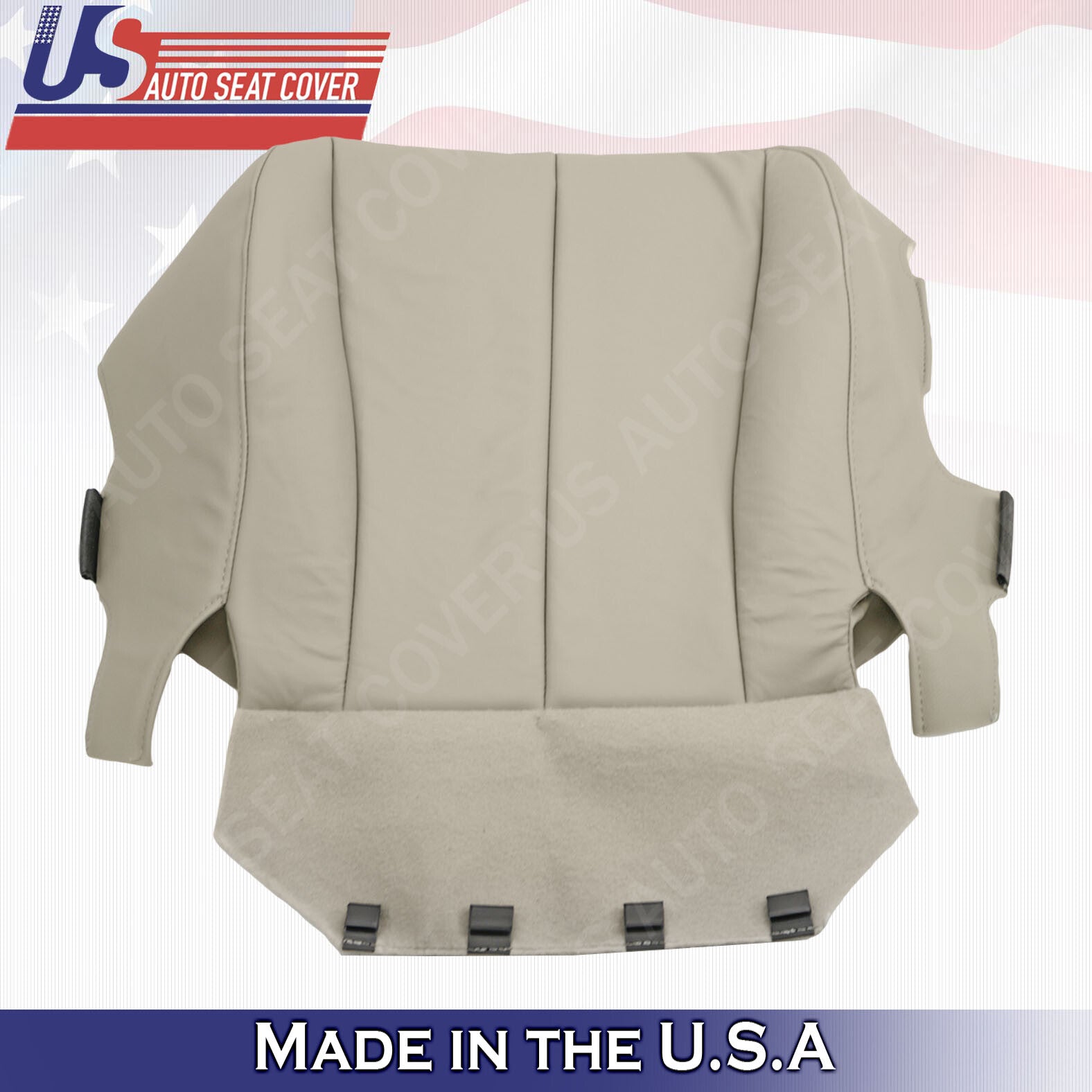 2007 to 2011 For Toyota Camry Driver Passenger Bottom Leather Seat Covers in Tan