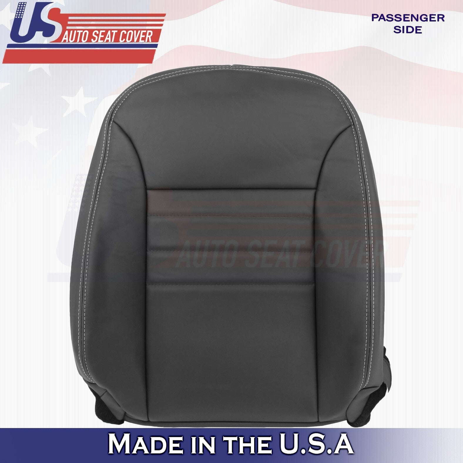2013 2014 For Dodge Charger SXT Front Passenger Top & Bottom Leather Covers BLK