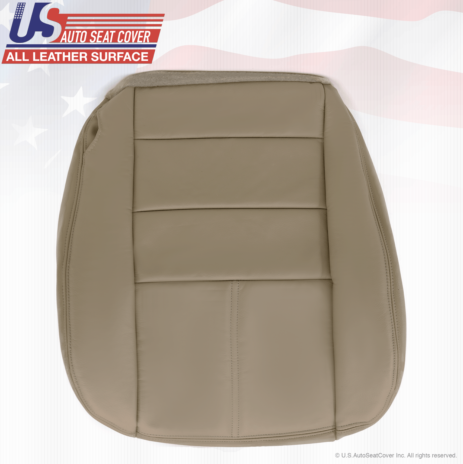 2010 Ford F250 Lariat Passenger Bottom Replacement Leather Cover Stone Gray 4S