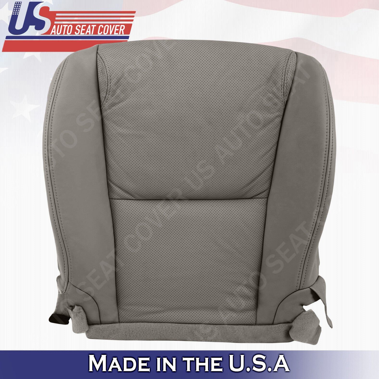 Fits 2006 to 2011 Lexus GS350 Driver Bottom Leather Perforated Seat Cover GRAY