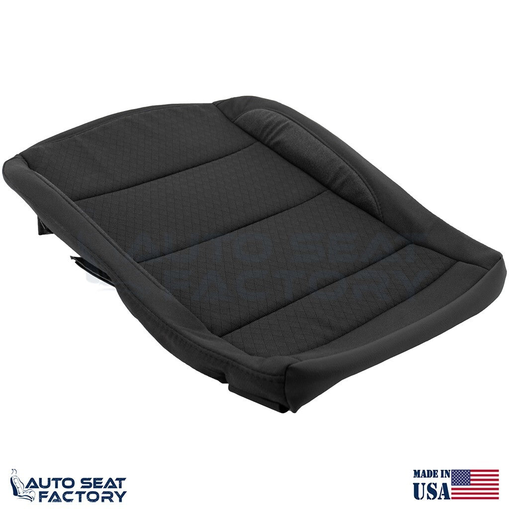 2019 -2023 GMC Sierra Driver & Passenger Bottom Black Cloth Seat Covers (Square)