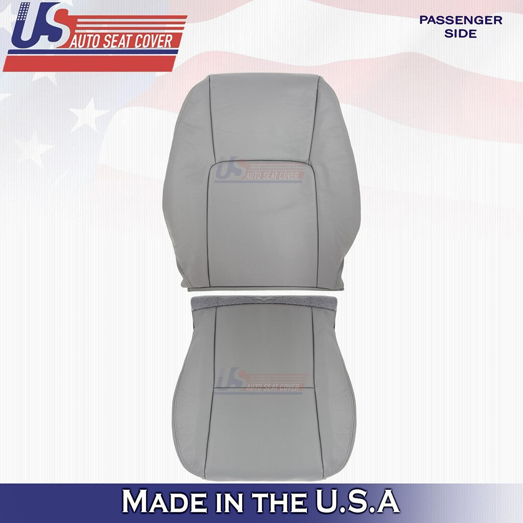 2002-2006 Fits Toyota Camry Passenger Bottom & Top Leather Seat Cover Gray