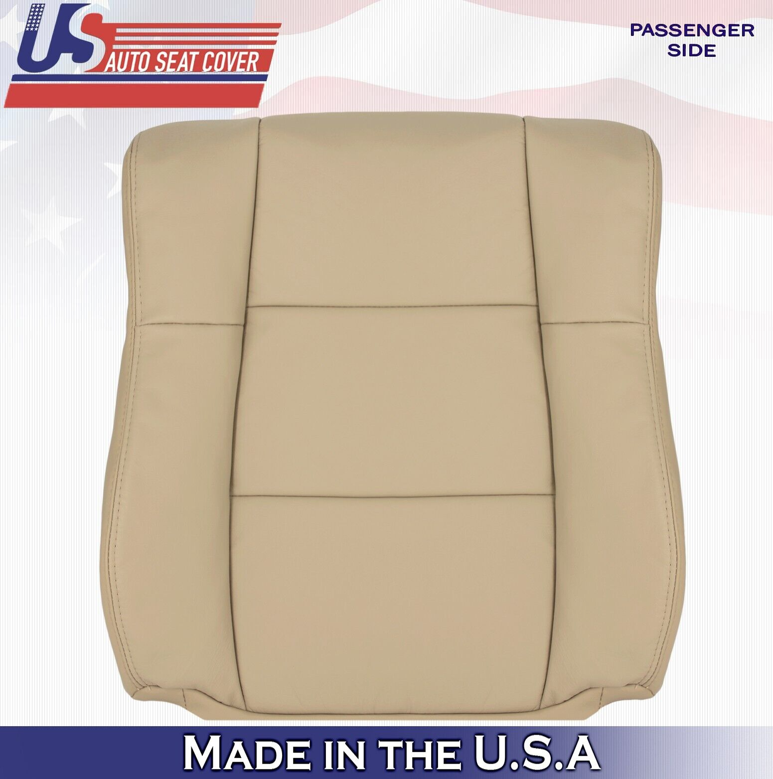 2000 2001 For Lexus ES300 Passenger Side Top Leather Seat Cover Ivory Tan