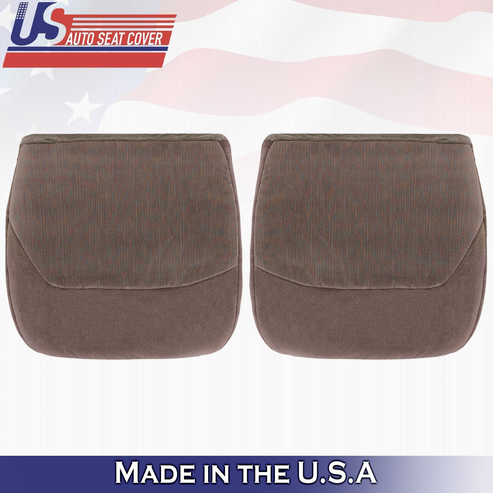 1994 For Ford F150 F250 F350 XLT Driver & Passenger Bottom Cloth Seat Covers Tan