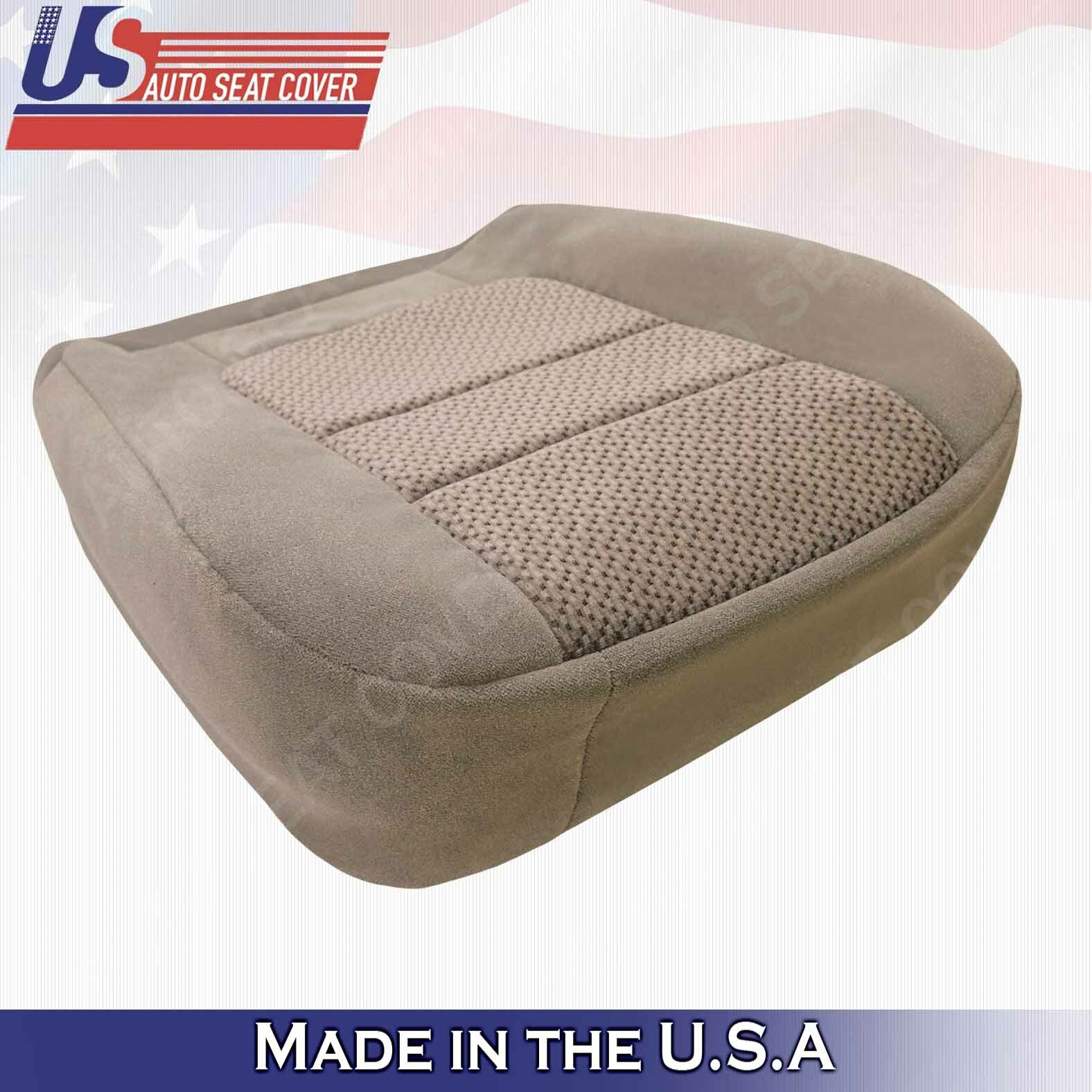 2001 Ford F250 F350 F450 XLT Driver & Passenger Bottoms Cloth Seat Cover Tan