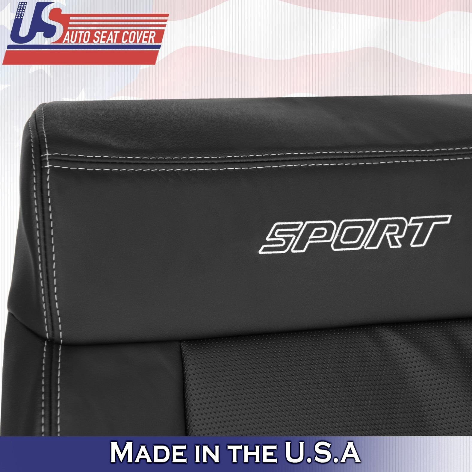 2004 - 2008 For Ford F150 FX2 Driver Bottom & Top Leather Seat Cover Black